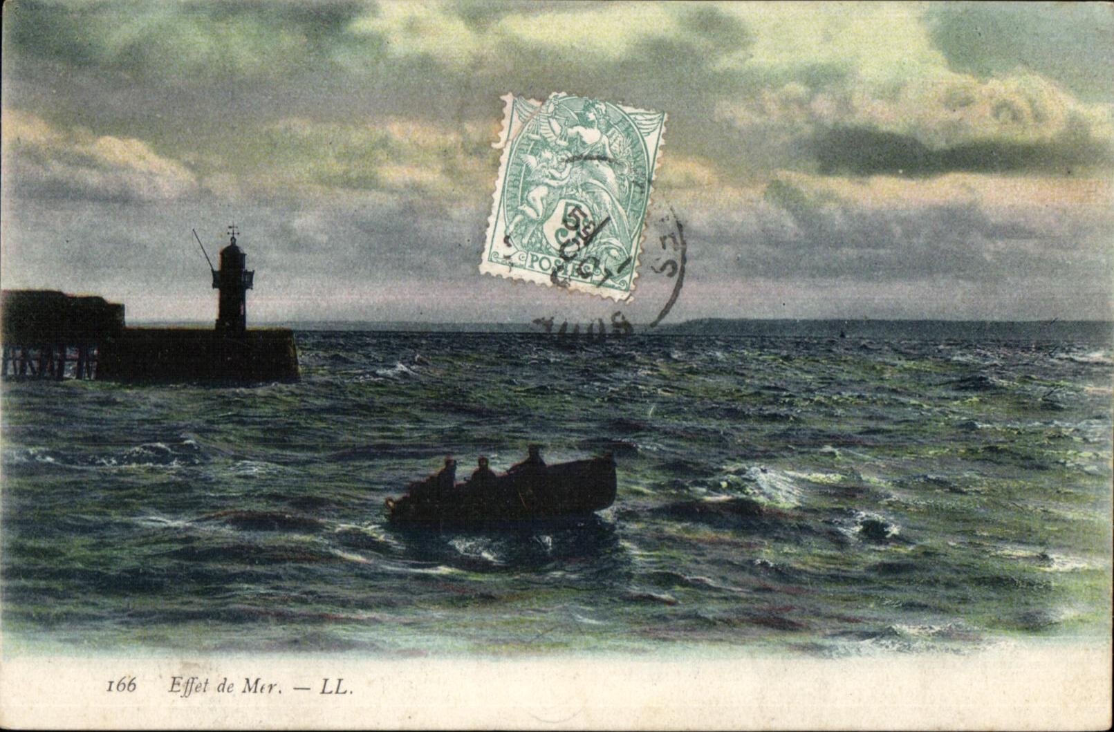 CPA Effet de mer Le Havre Phare Lighthouse