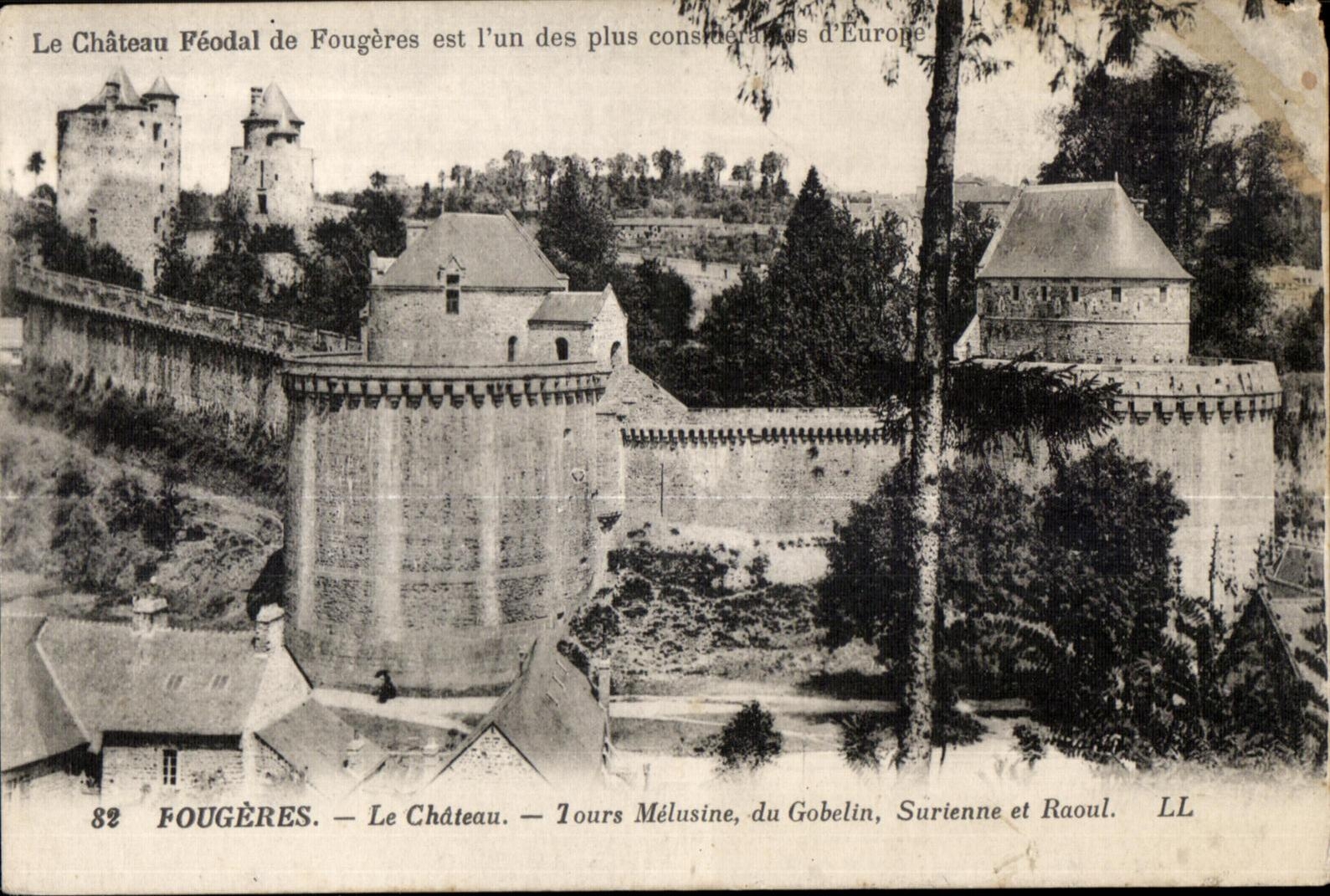 CPA Fougeres Le Chateau TOurs Melusine du Gobelin Surienne et Raoul