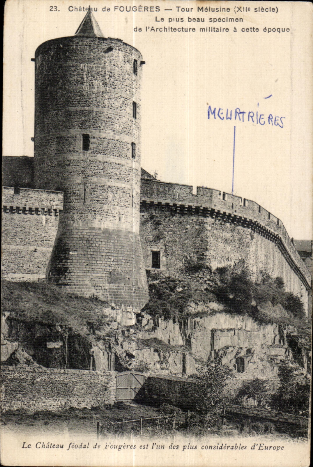 CPA Chateau de Fougeres Tour Melusine Le Plus beau Specimen