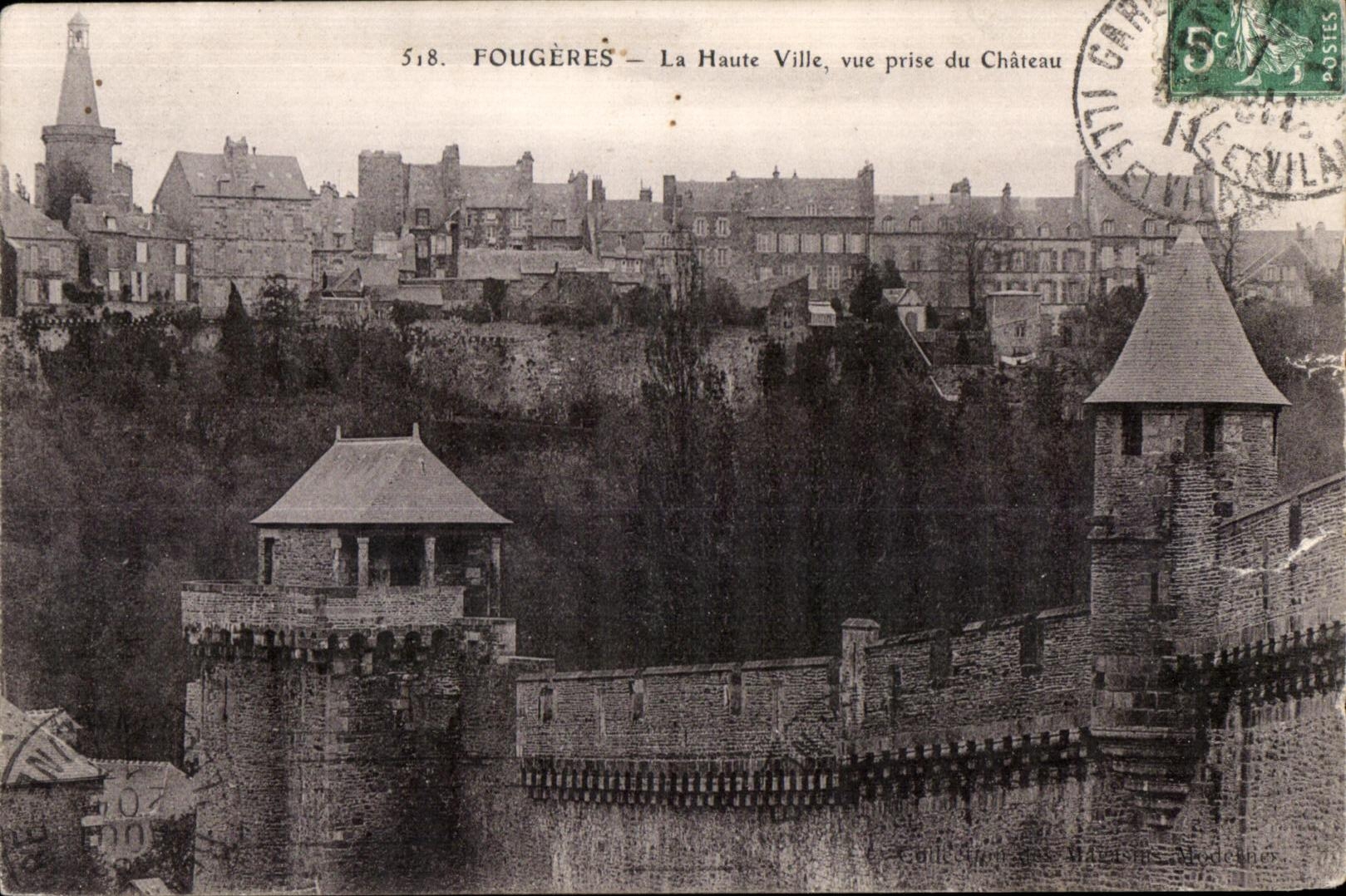 CPA Fougeres Le Haute Ville vue prise du Chateau