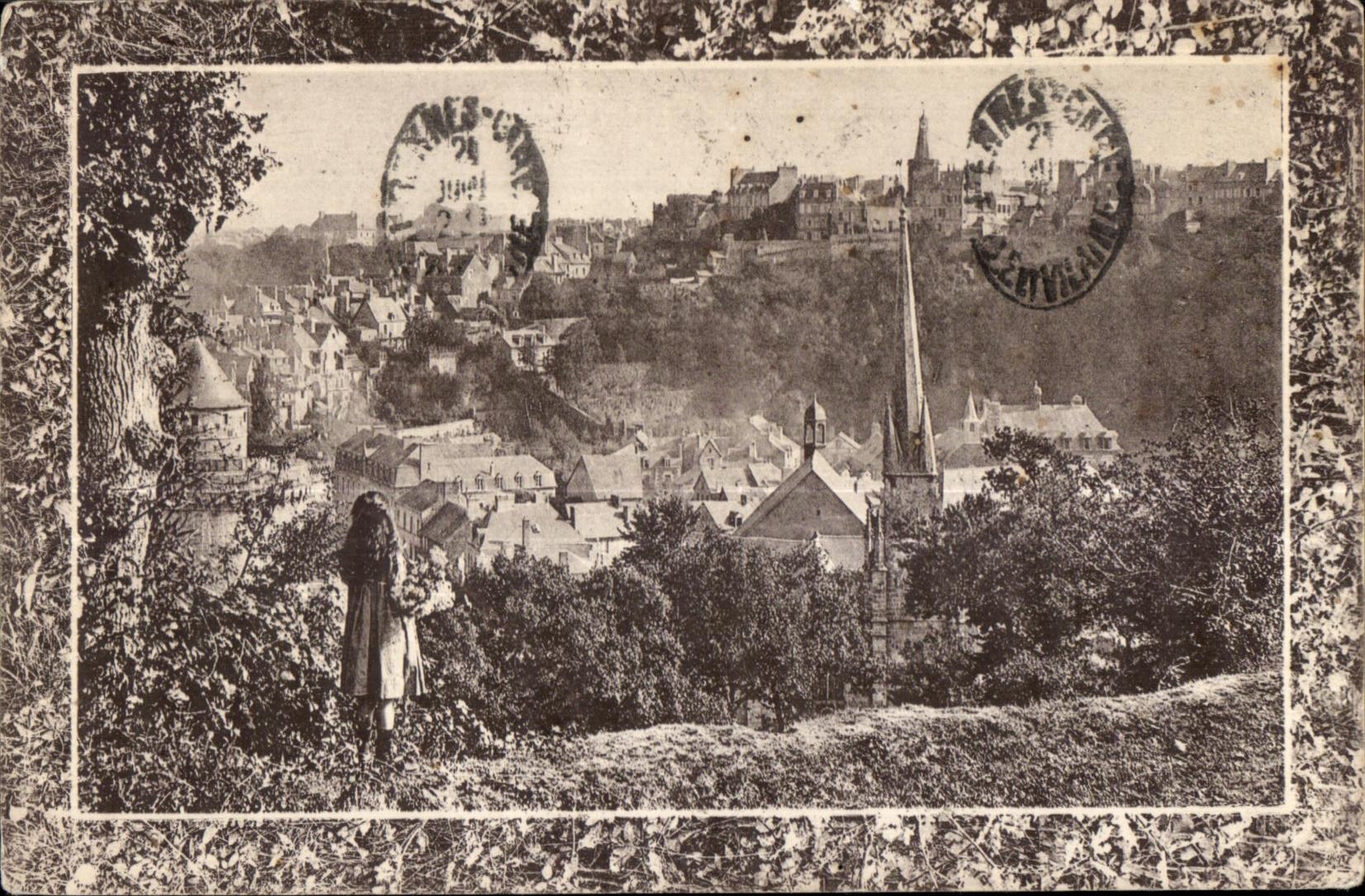 CPA Vitre Fougeres Mont St Michel Ville haute et basse Ville A vue