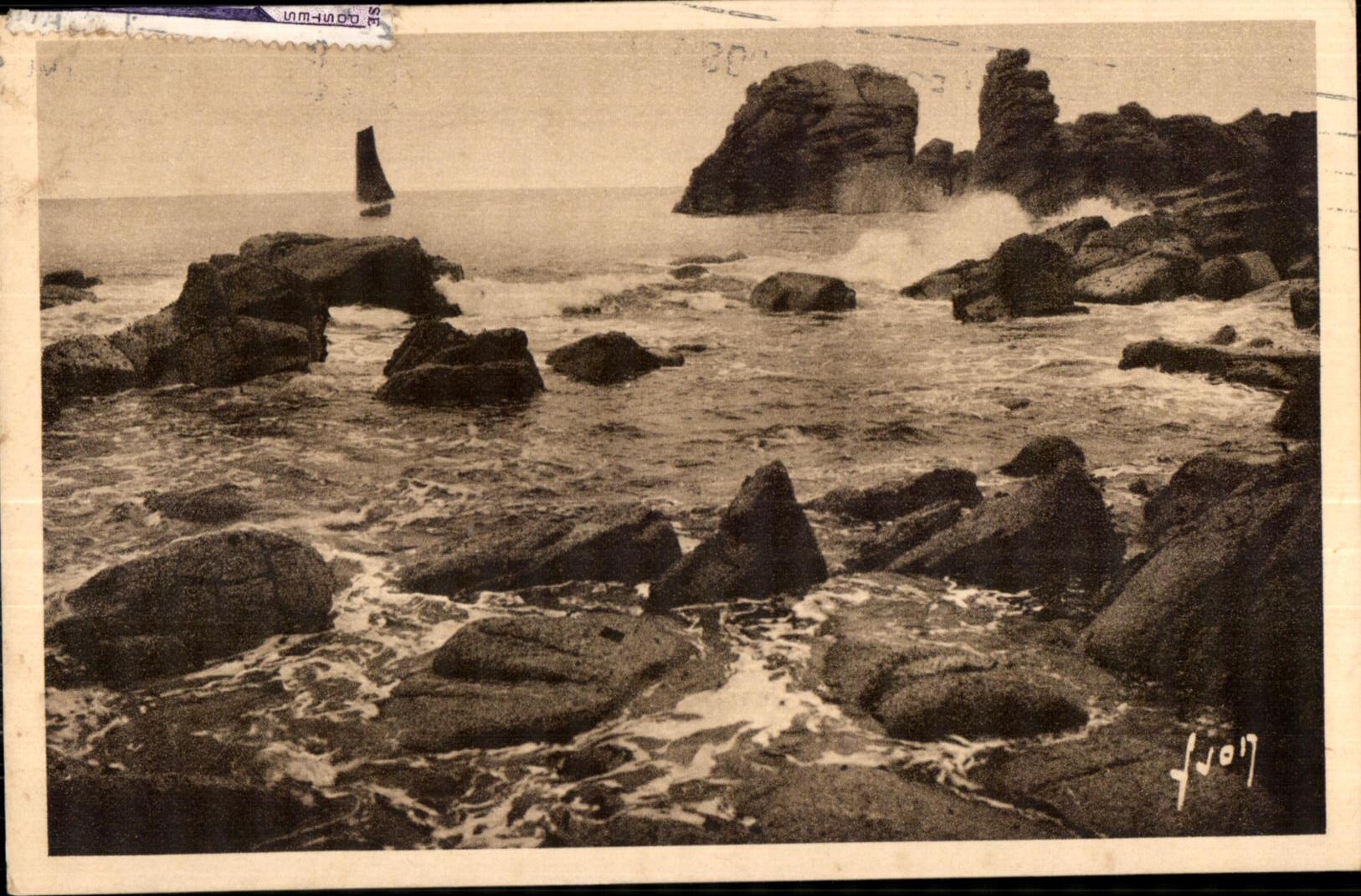 CPA Tregastel (dimension de Nozd) el hoyo grande