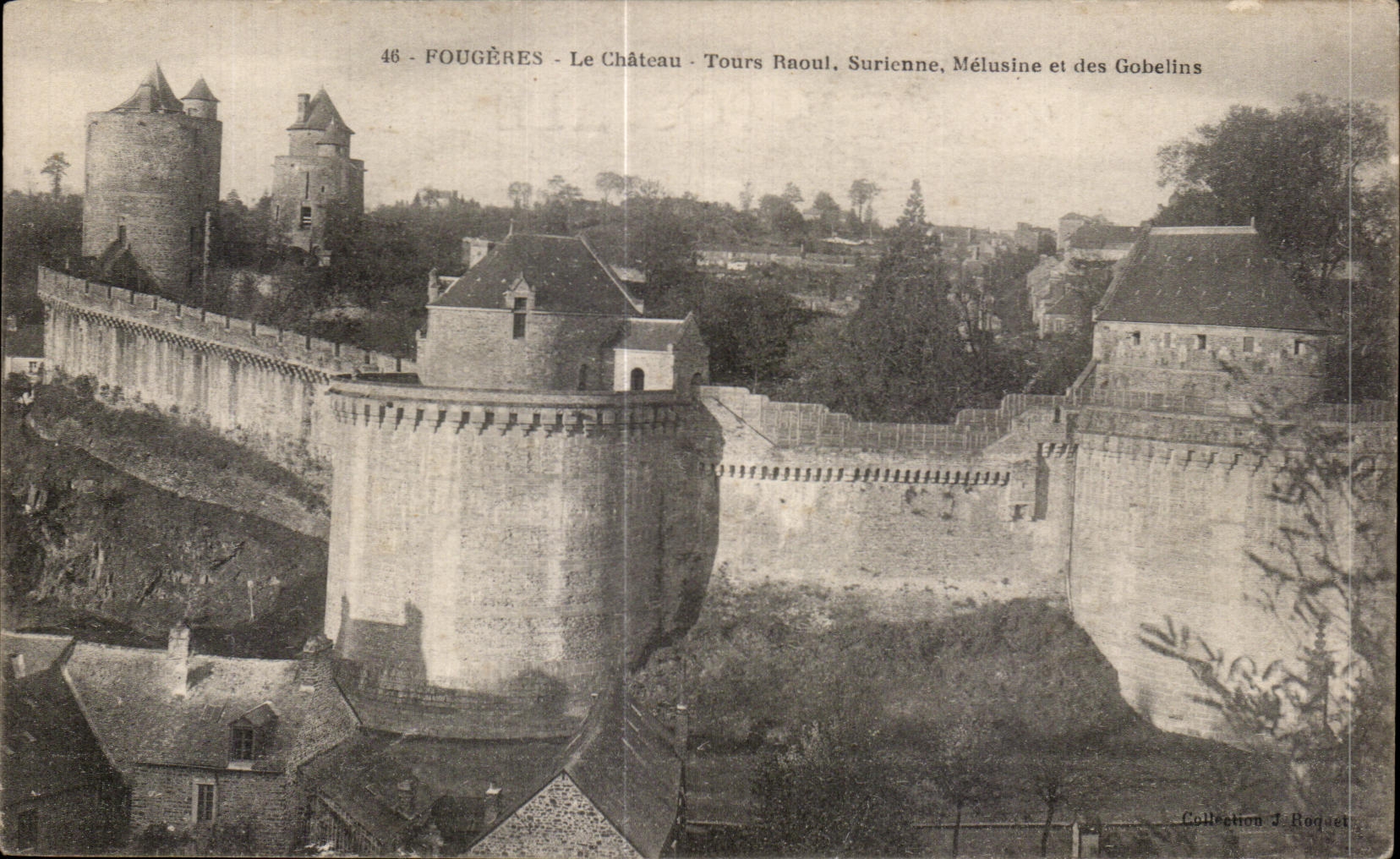 CPA Fougeres La Chateau Tours Pinout Surienne Melusine et des Gobellns