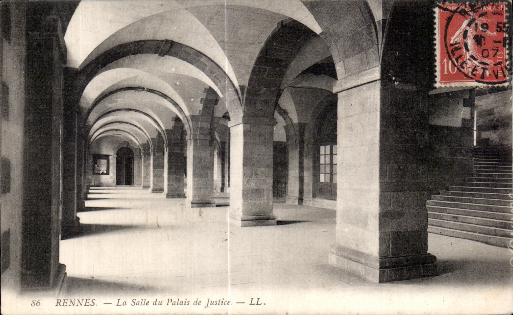 CPA Rennes La Salle du Palais de Justice