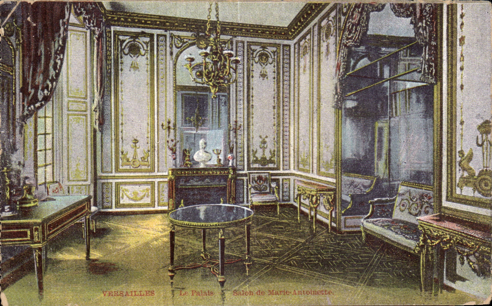 CPA La Palais Salon Mari Antoinette Versailles