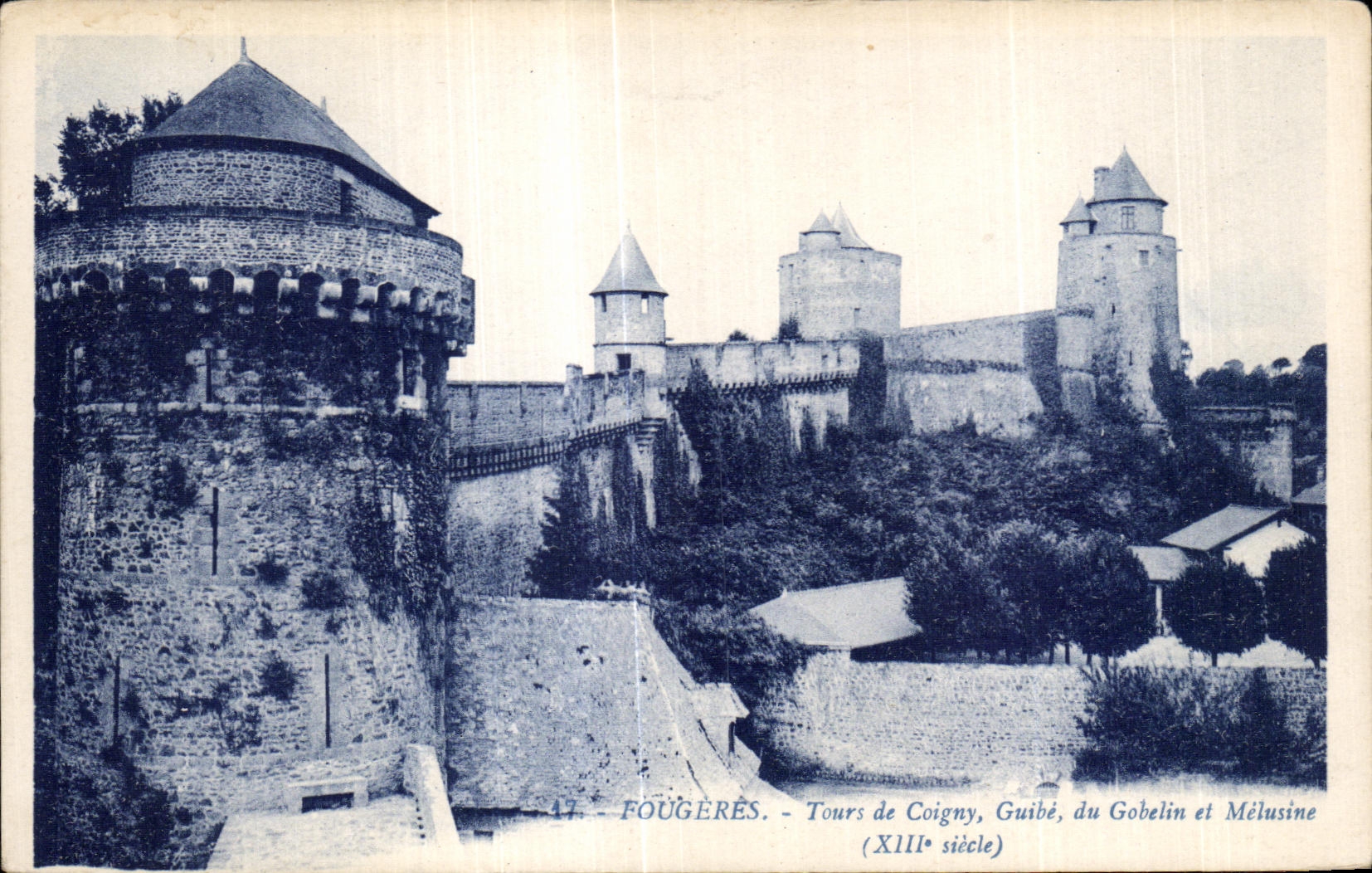 CPA Fougeres Tours de Coigny Guibe du Gobelin et Melusine