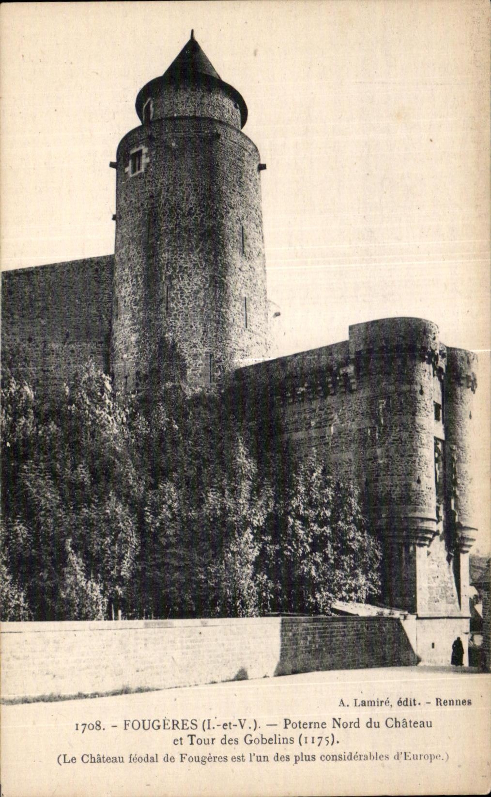 CPA Fougeres Poterne Nord du Chateau et Tour des Gobelins (Le Chateau feodal de Fougeres est l an des plus considerables