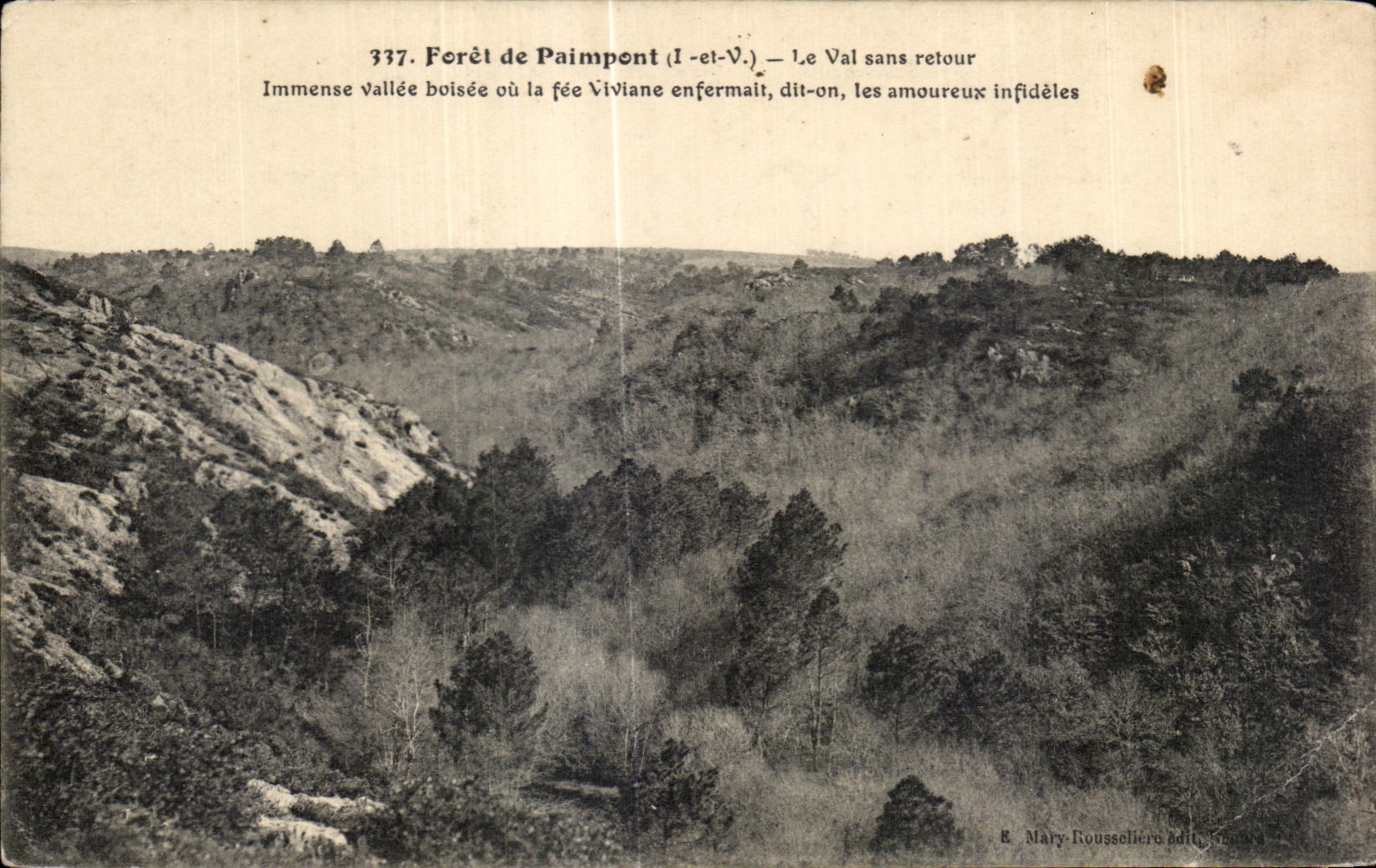 CPA forest of Paimpont the Valley without Immense return wooded Valley or the fairy Viviane enfermalt known as one them in love infidel