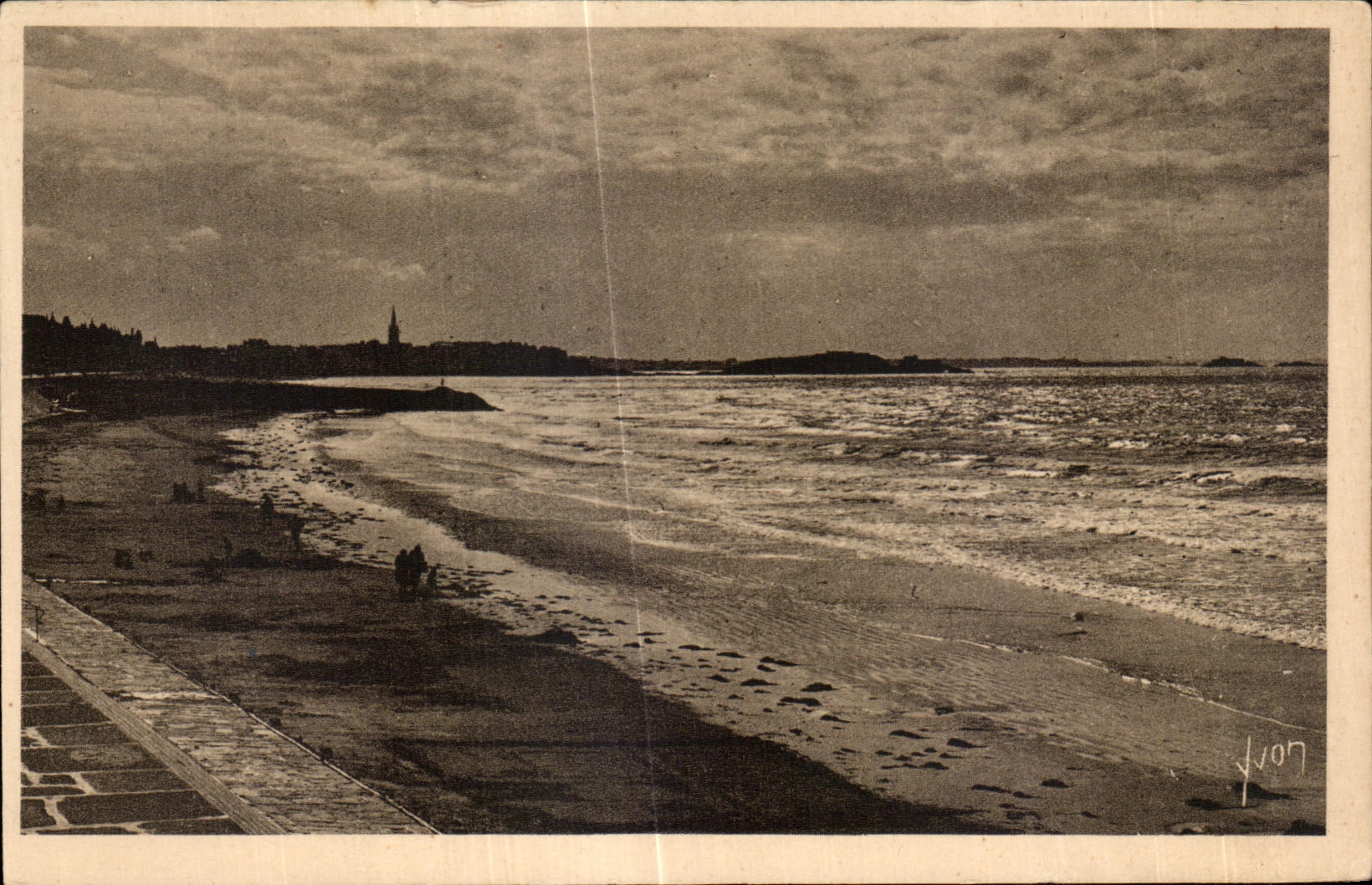 CPA Cote D Emeraude Parame La Plage au Loin Saint Malo