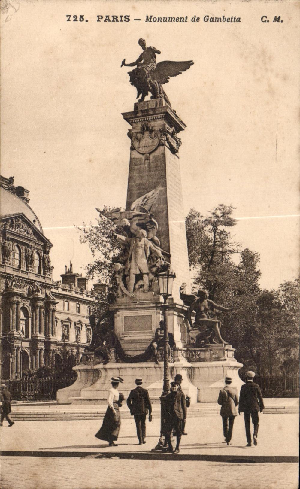 CPA Monument of Gambetta Paris