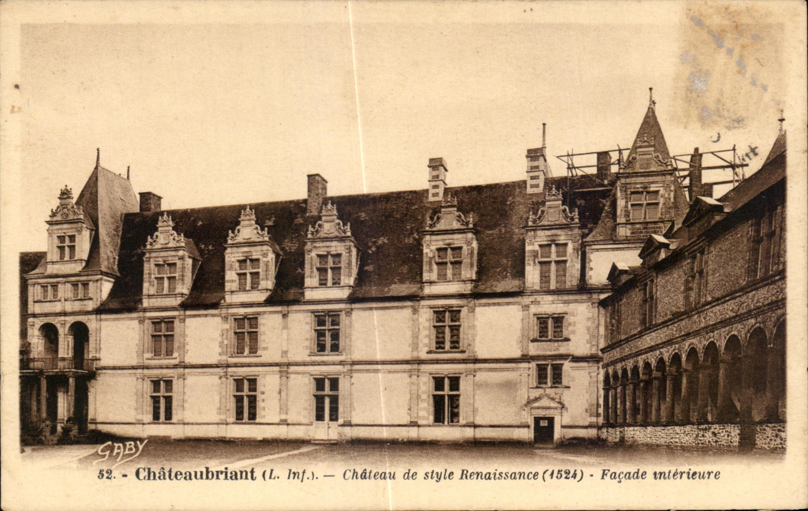 CPA Chateaubriant Castle of style Renaissance Interior Frontage