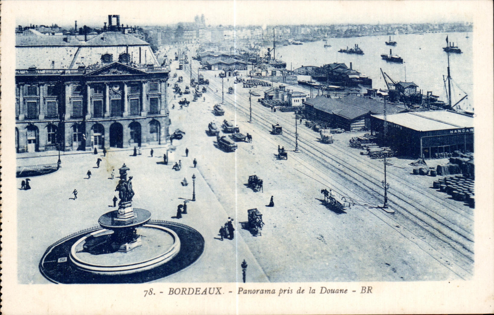 CPA Bordeaux Panorama pris de la Douane