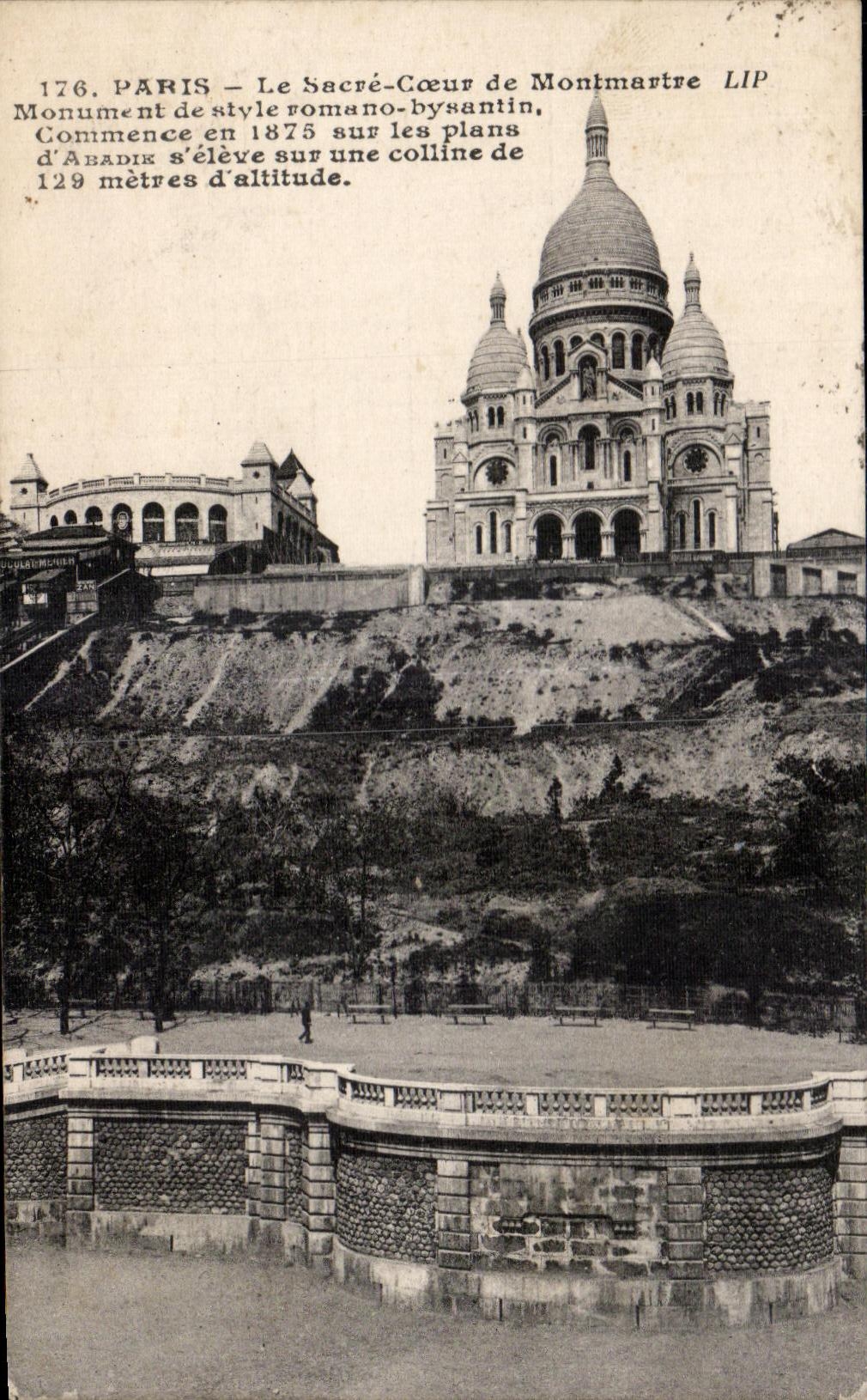 CPA Paris the Sacring Heart of Montmartre LIP Monument of style romano bysantin