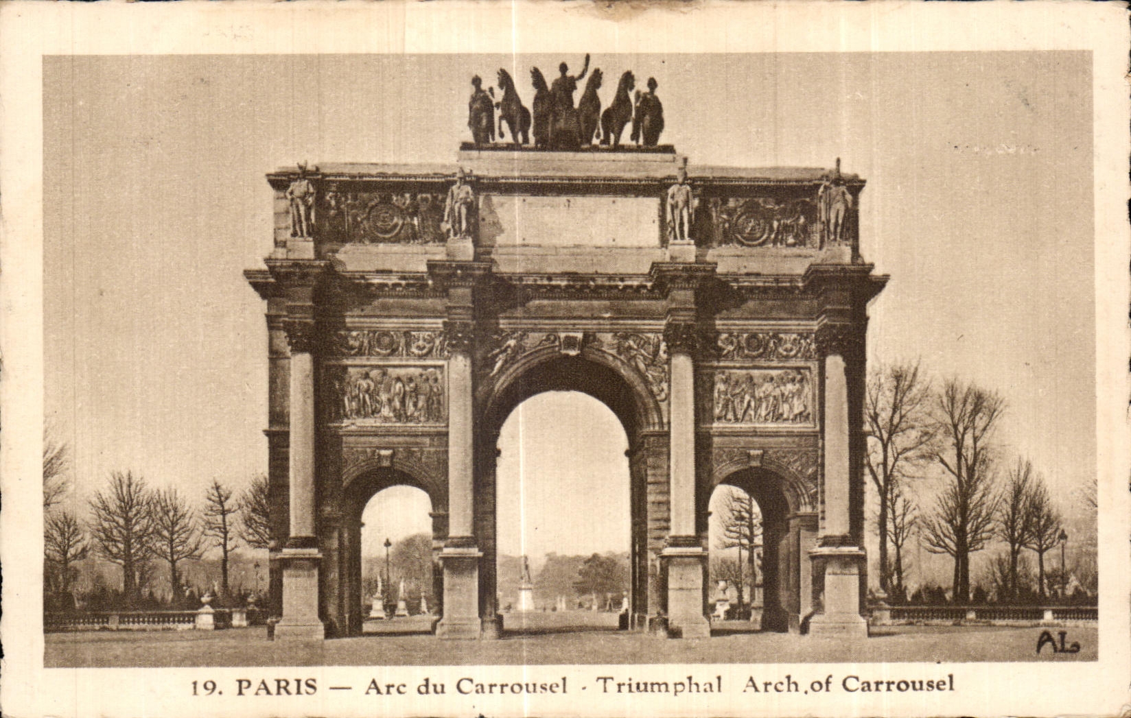 Arco de CPA Paris del carrusel de la lumbrera