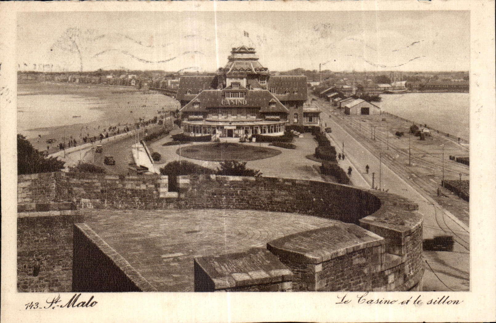 CPA St Malo the casino and the furrow