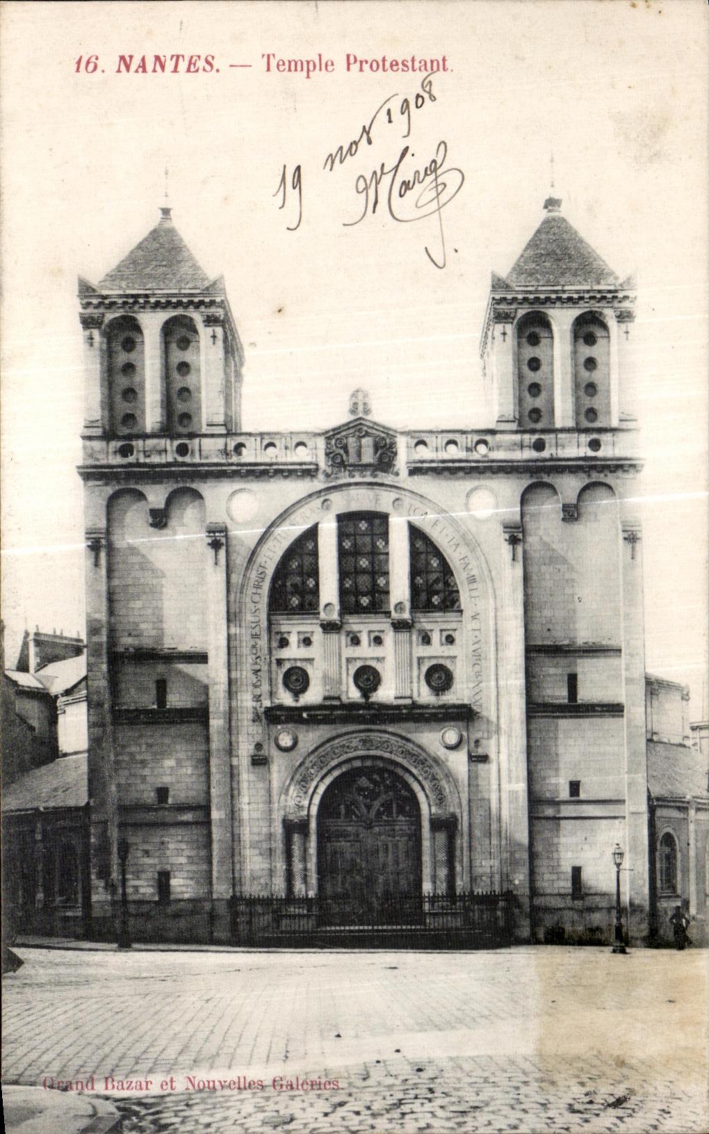 CPA Nantes Protestant Temple