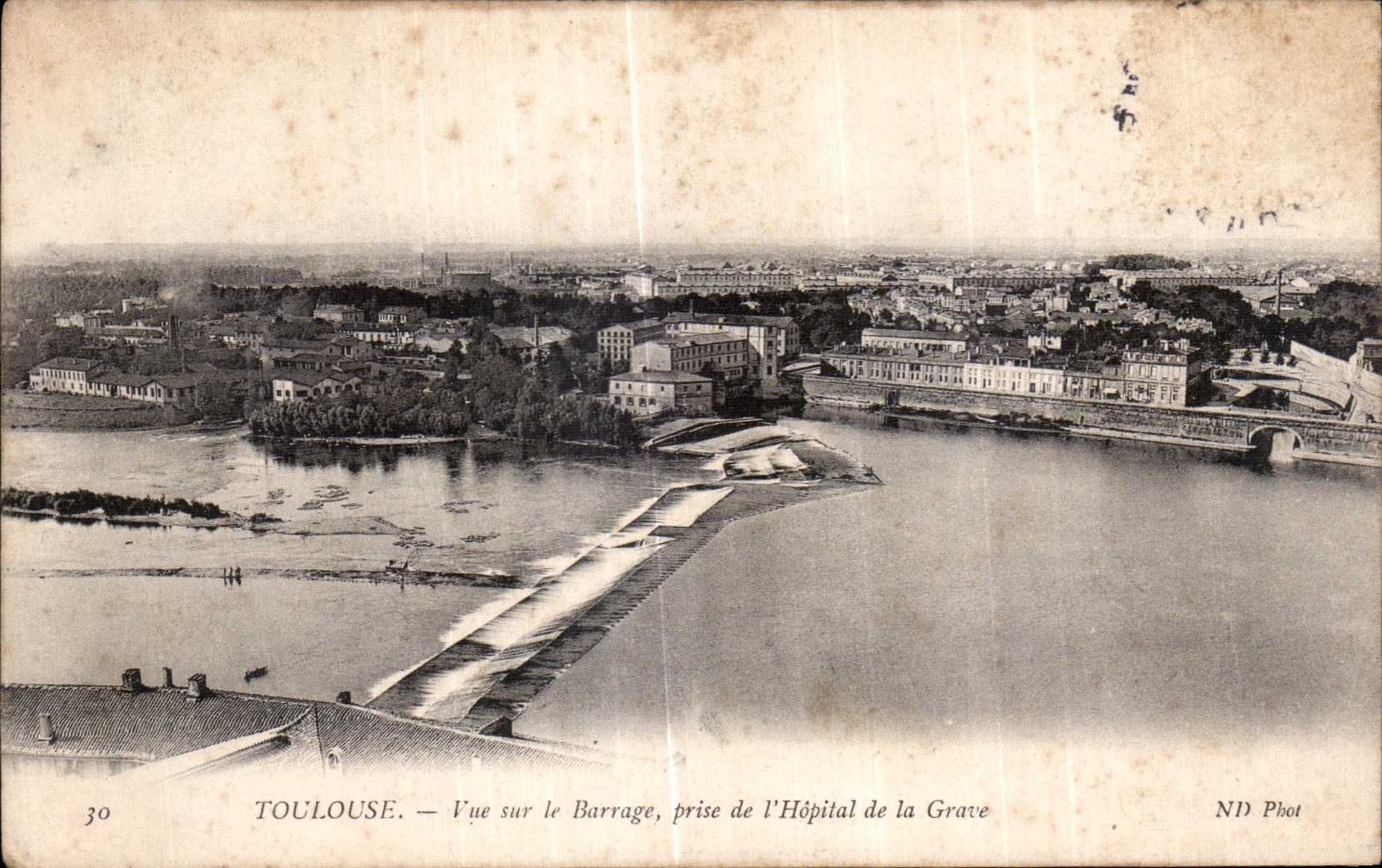 CPA Toulouse vista en la detencion tomada del hospital del registro bajo