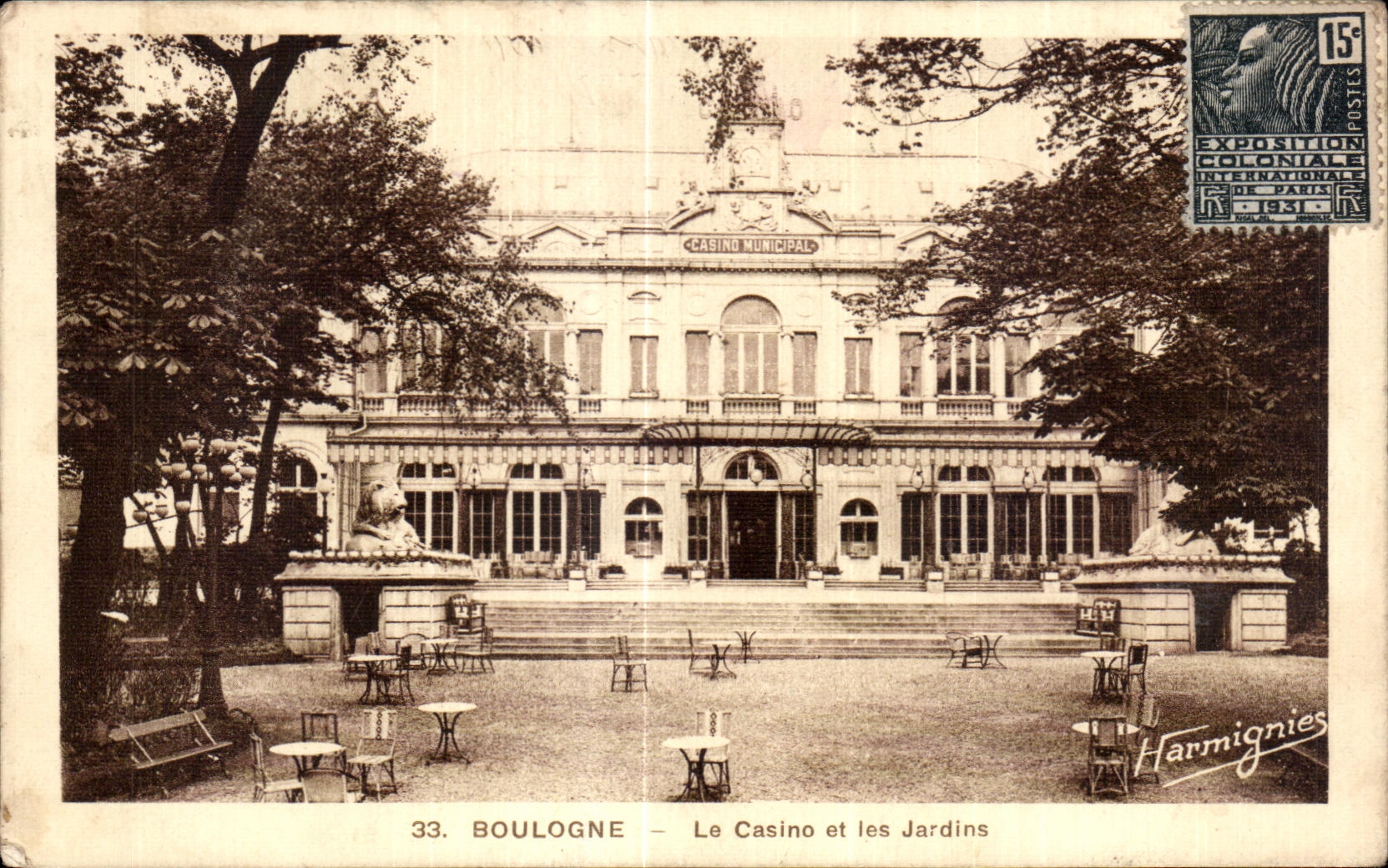 CPA Boulogne the Casino and Gardens