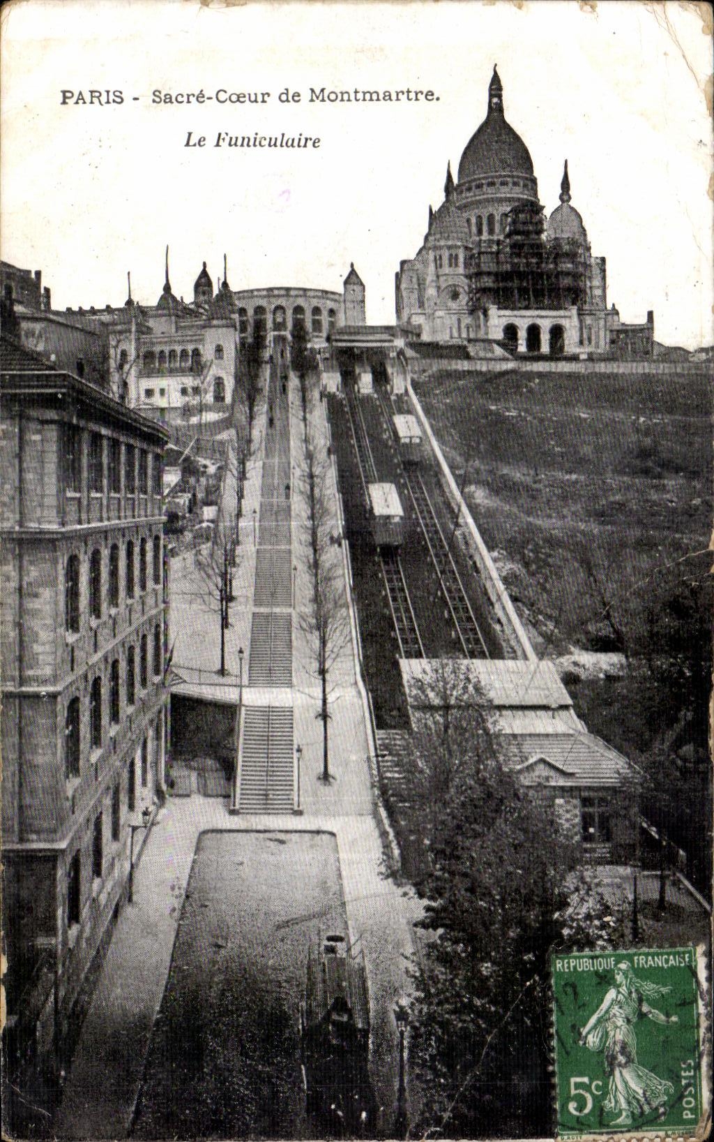 CPA Paris Crowns Heart of Montmartre the Funicular