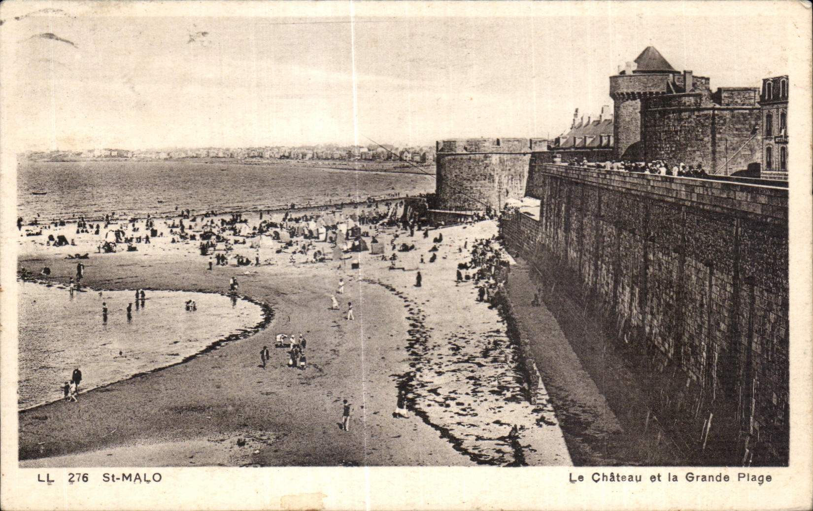 CPA St Malo the Castle and main beach