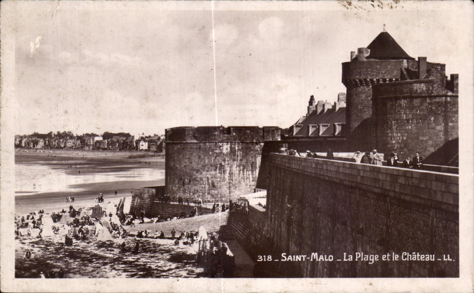 CPA St Malo the Beach and the Castle