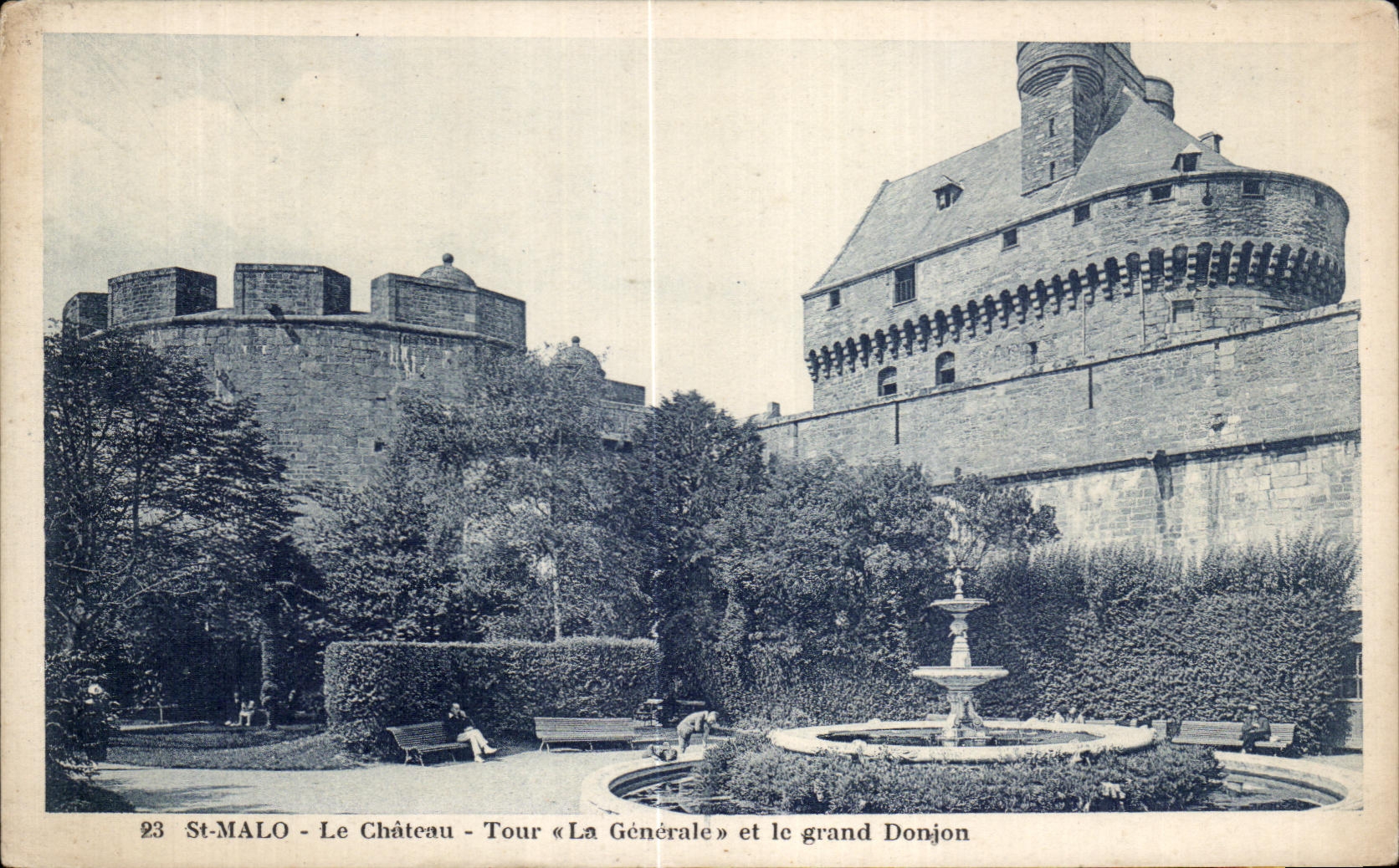 CPA St Malo the Castle Tower the General one and the large Keep