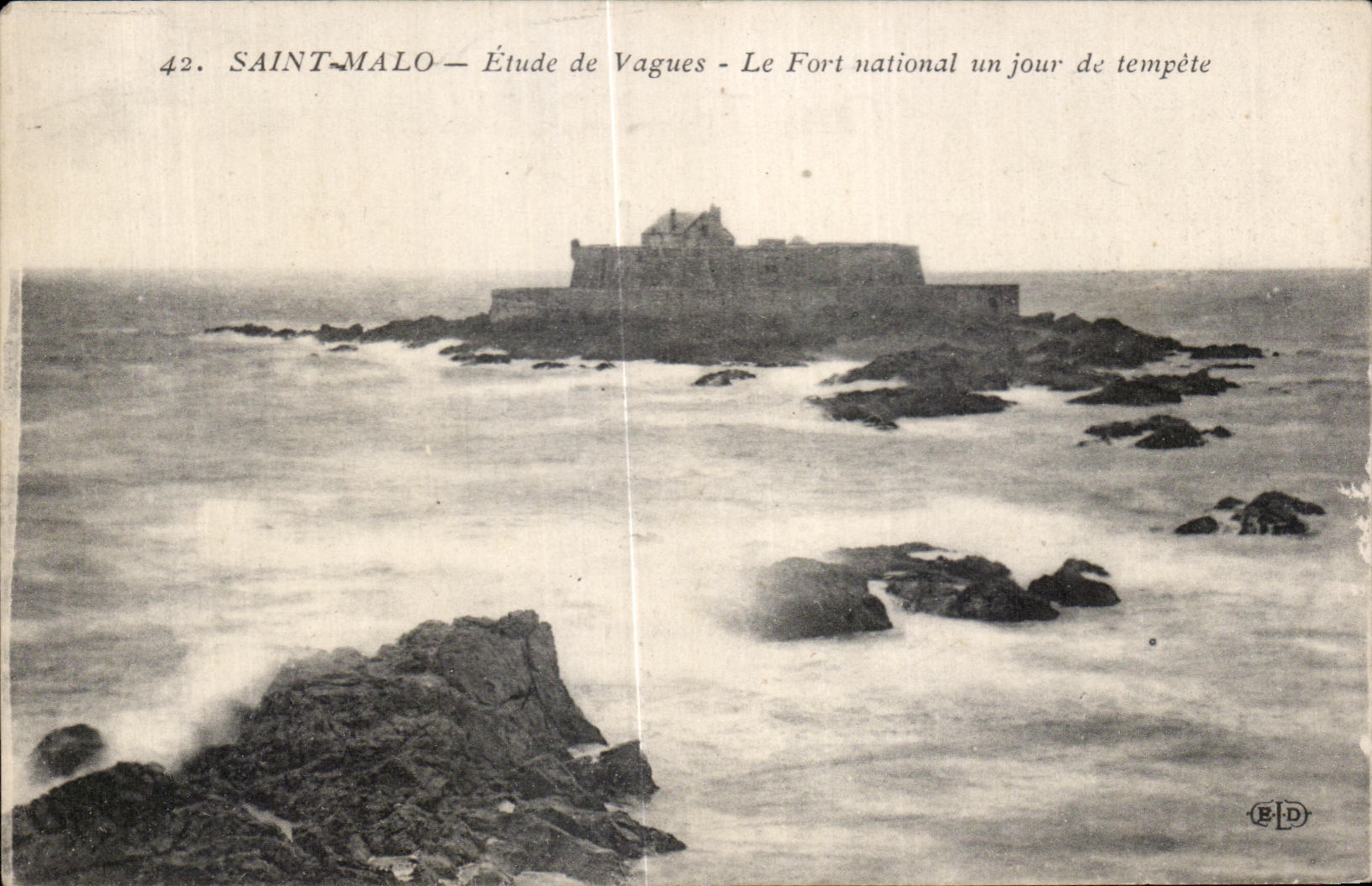 CPA Saint Malo Details of Vaguenesses Fort national day of storm