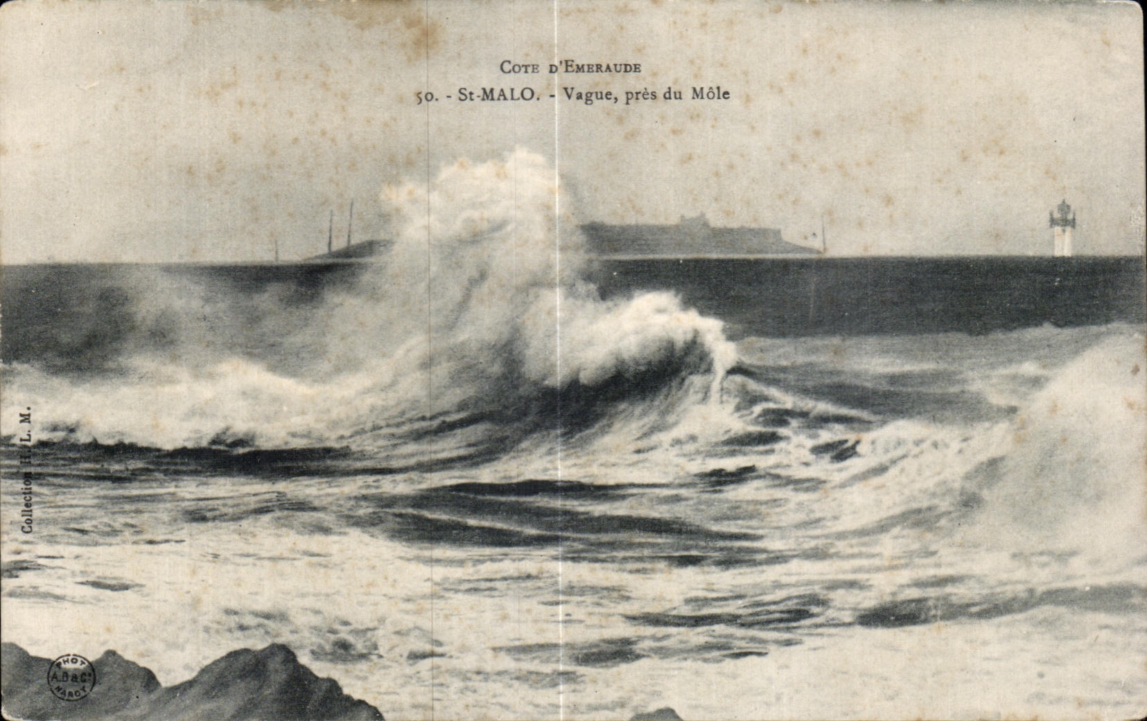 CPA Dimensions Emerald St Malo Vague nearly the Mole