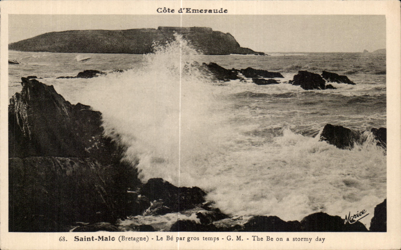CPA St Malo (Brittany) Be by heavy weather The Be one has stormy day
