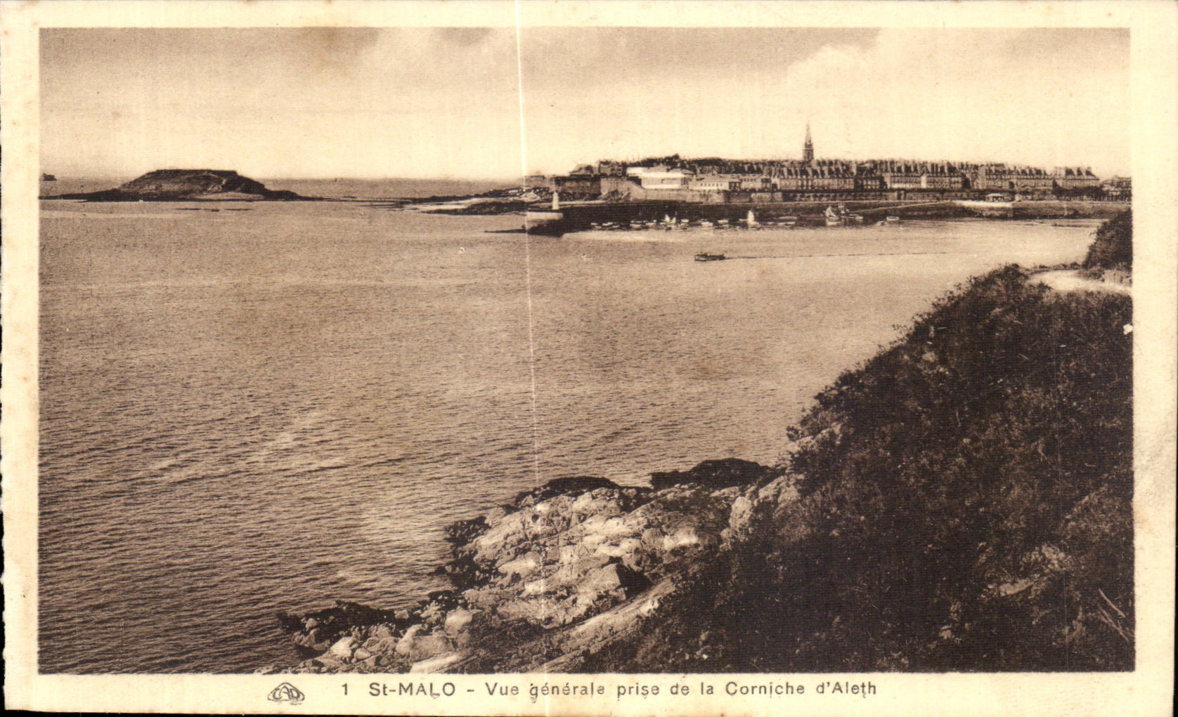 CPA St Malo View taken of the Cornice Aleth