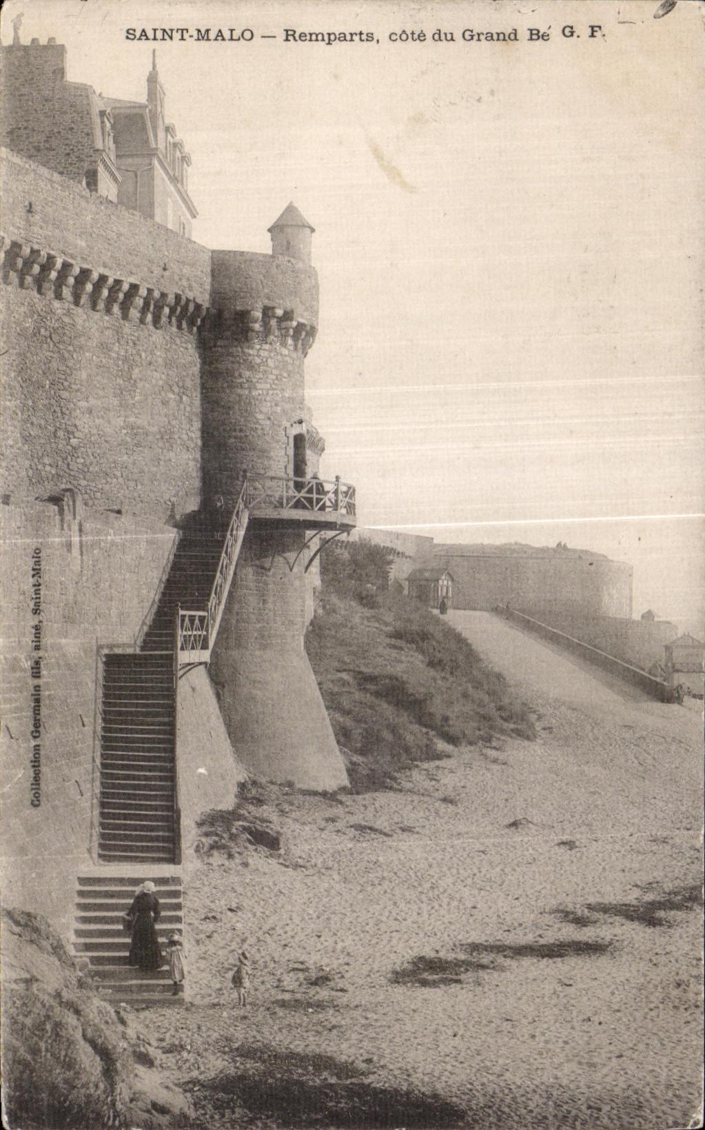CPA Saint Malo Remparts dimensions Large Be