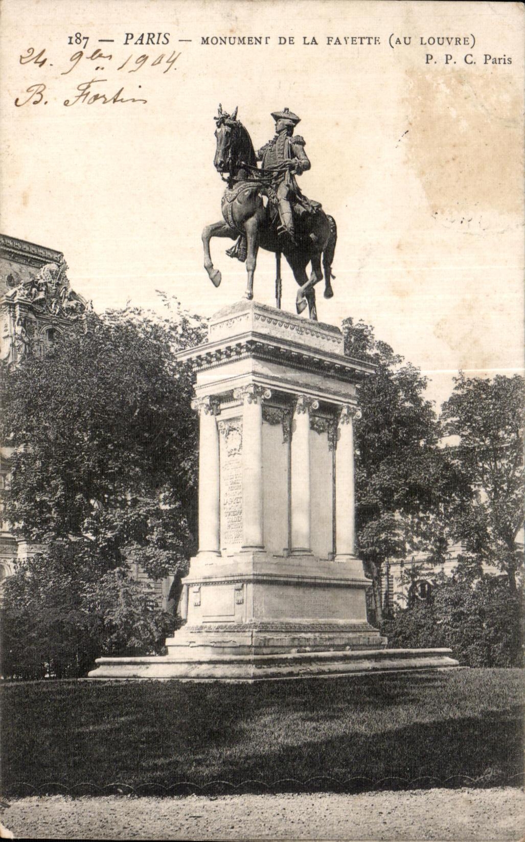 Monumento de CPA Paris de Fayette en lumbrera