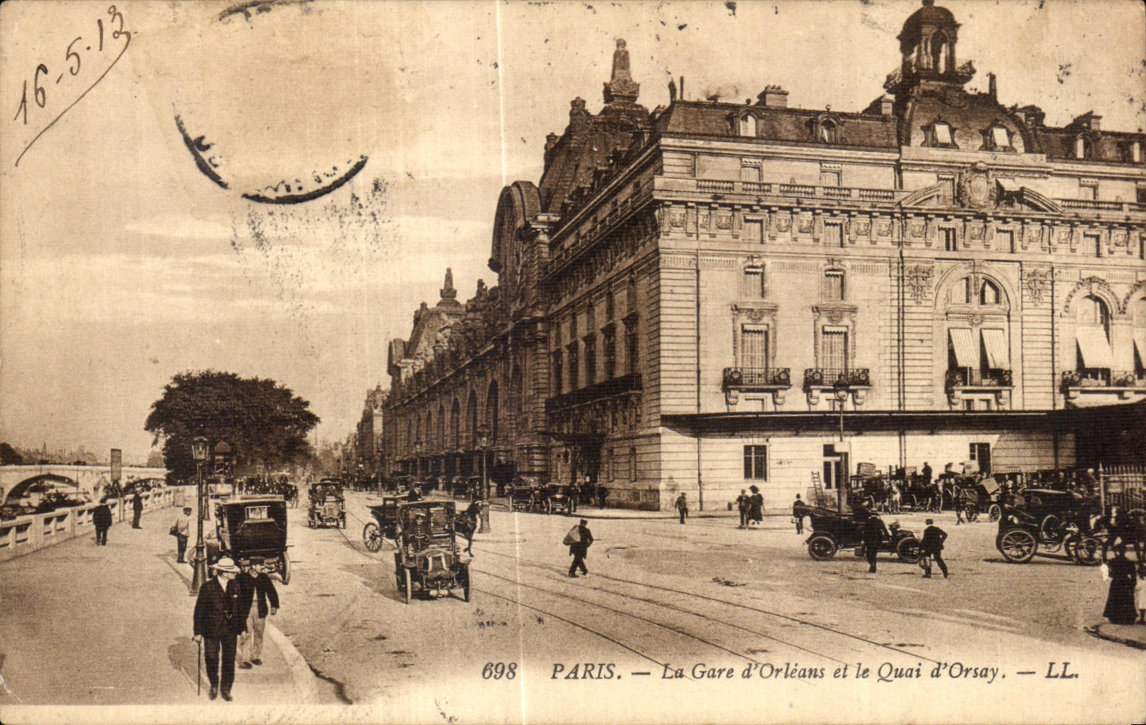 CPA Paris La Gare d Orleans et le Quai d Orsay