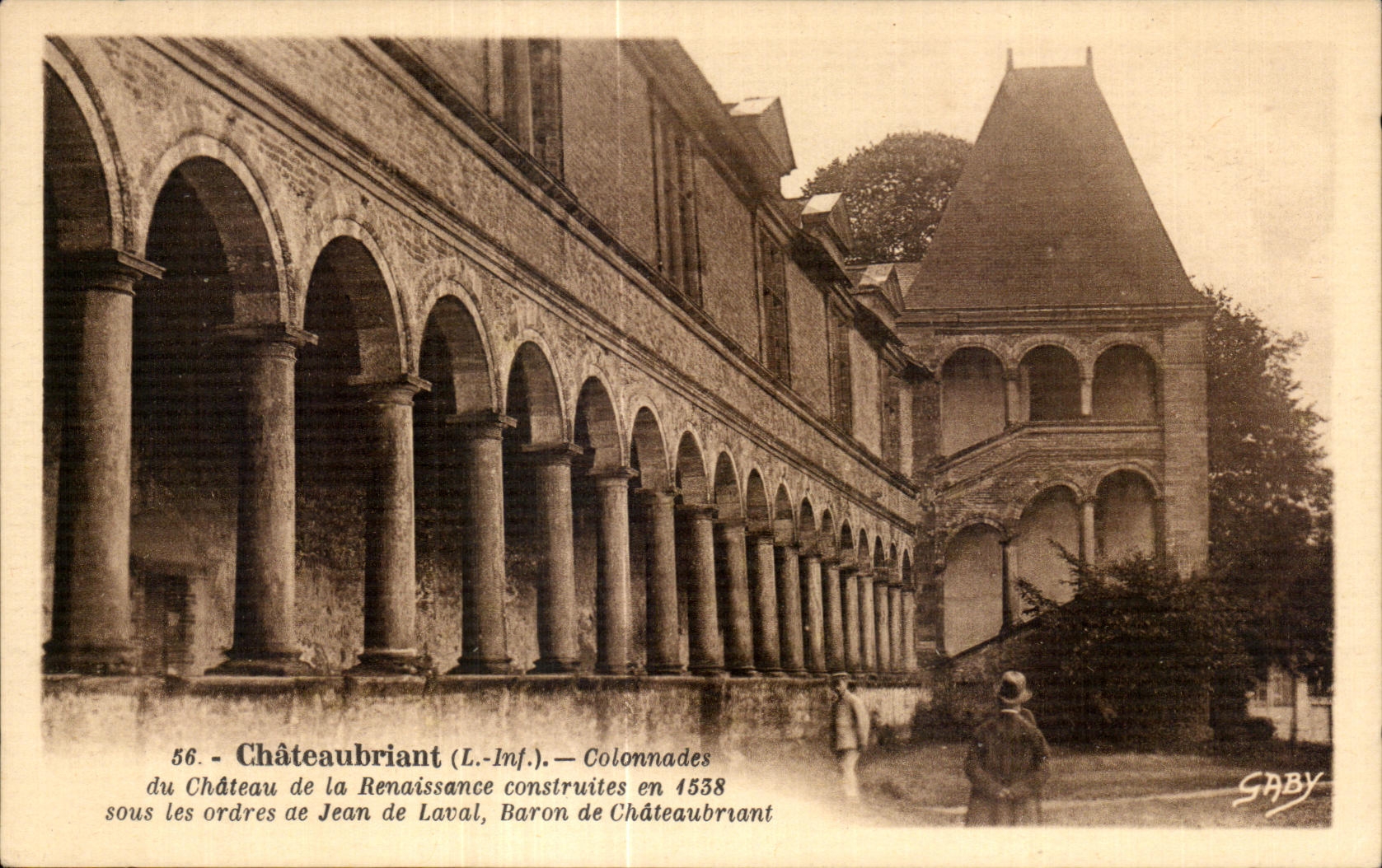 CPA Chateaubriant Colonnades of the Castle of Renaissance