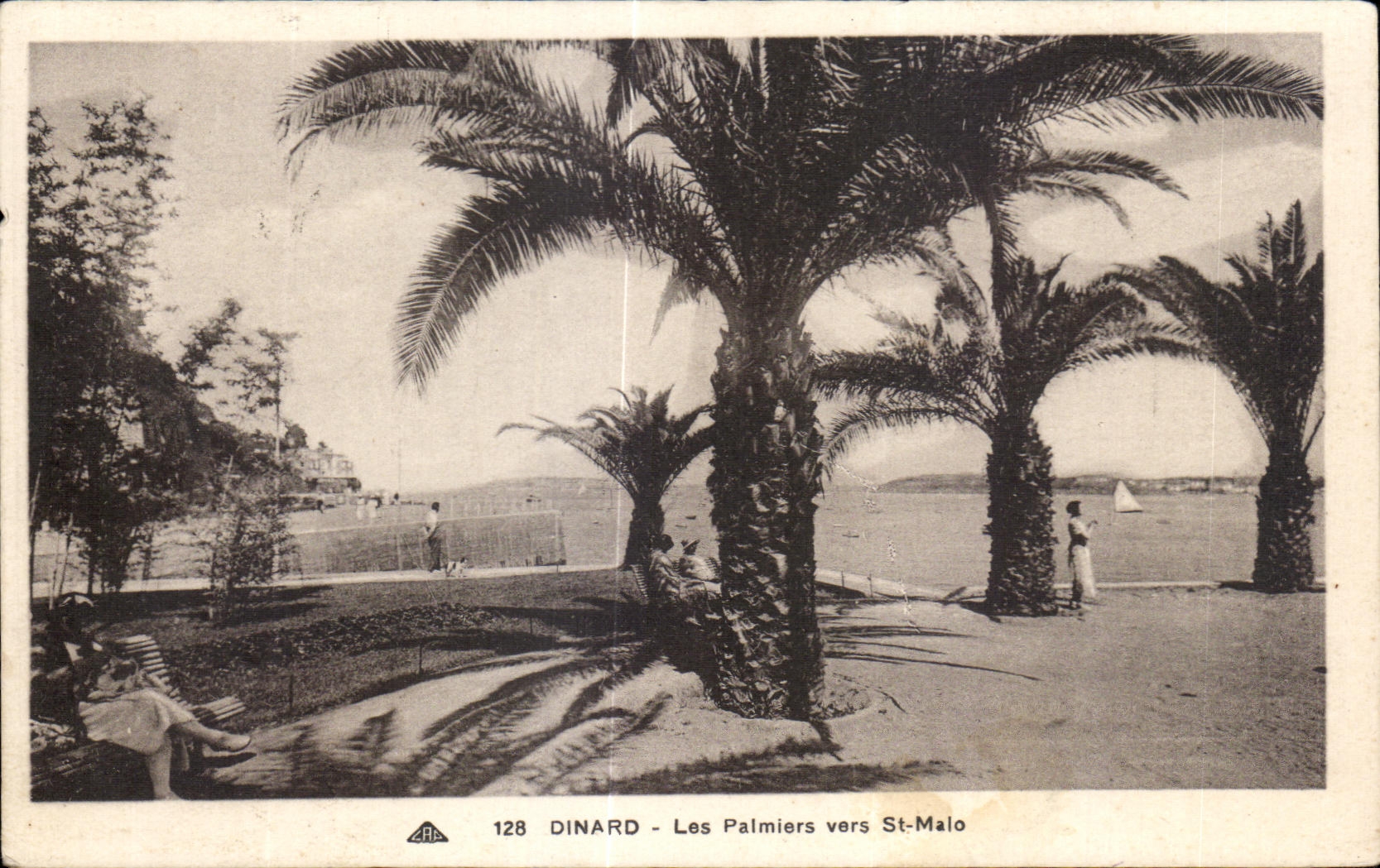 CPA Dinard Les Palmiers Vers St Malo