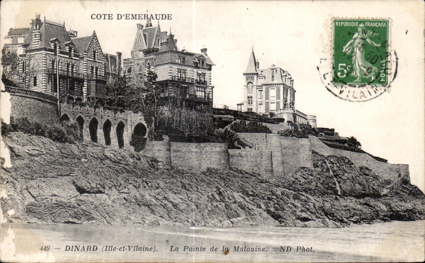 CPA Dinard Cote D Emeraude la pointe de la Malouine