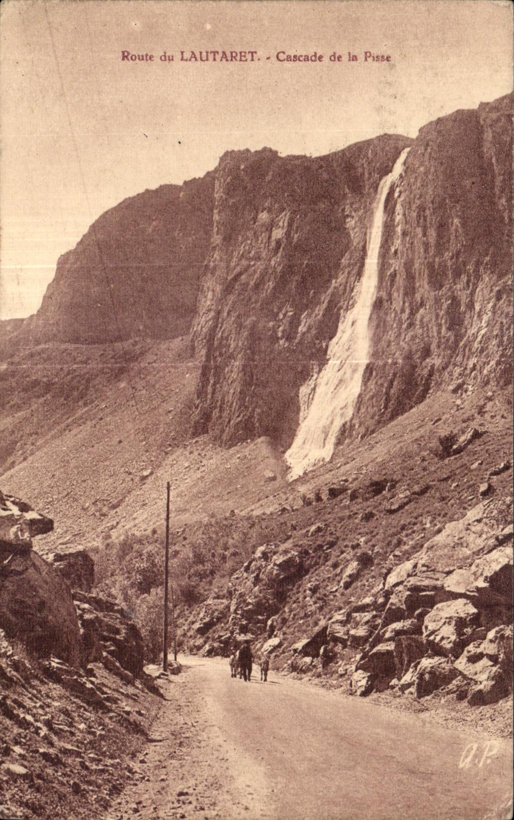 CPA Route of Lautaret Cascades of the Piss