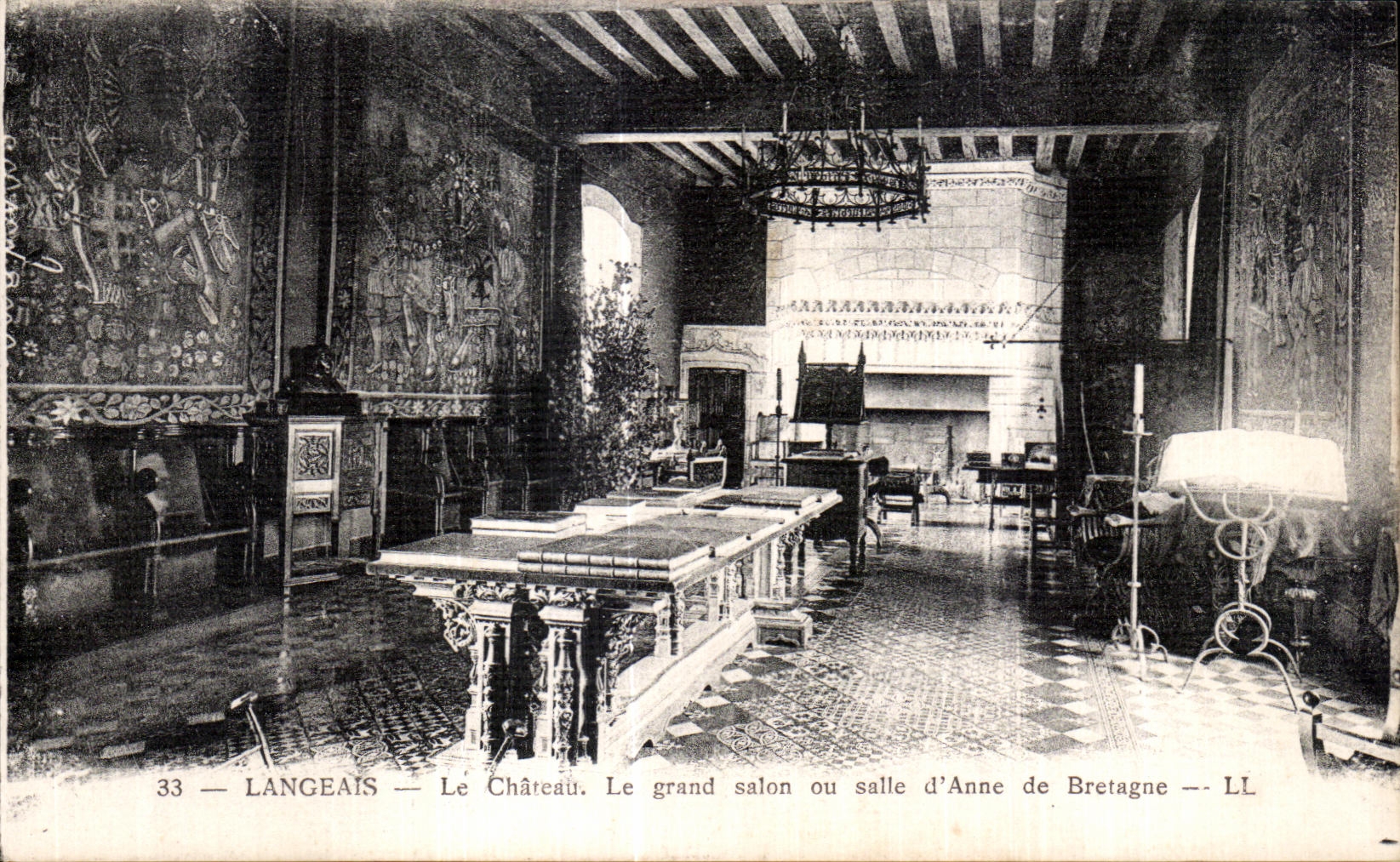 CPA Langeais el castillo la sala de estar o el cuarto grande Anne de Bretana