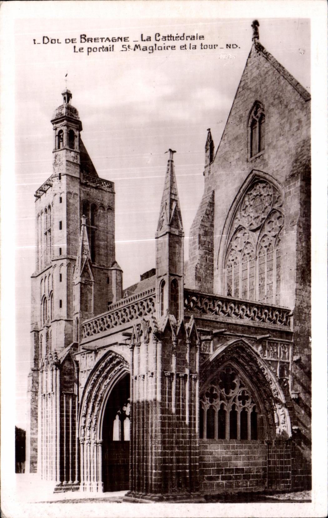 CPA Fraud Of Brittany the Cathedral the gate St Maglaire and the tower