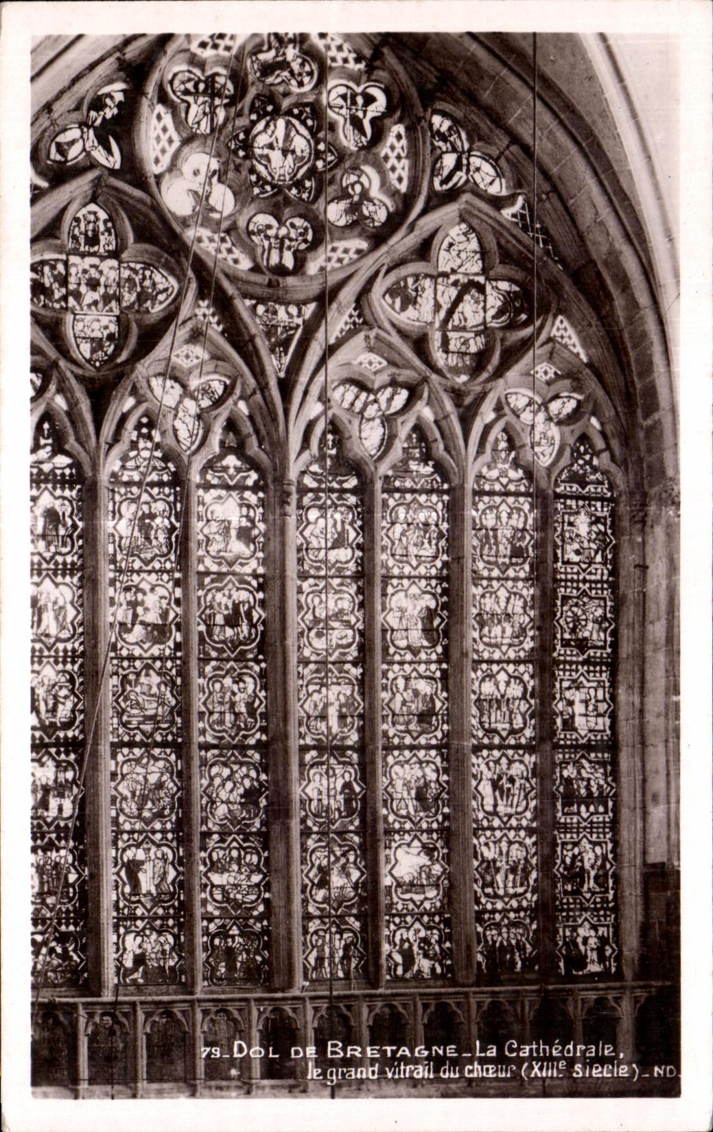 CPA Fraud Of Brittany the Cathedral the large stained glass of the chorus