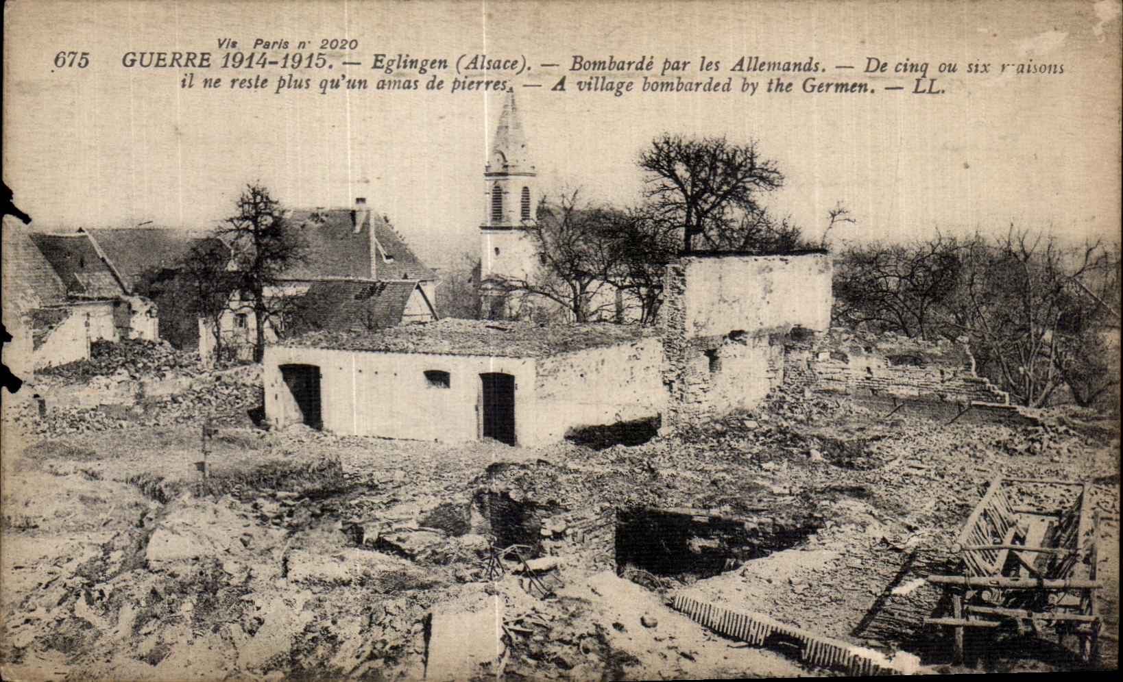 CPA Eglingen Bombards by German