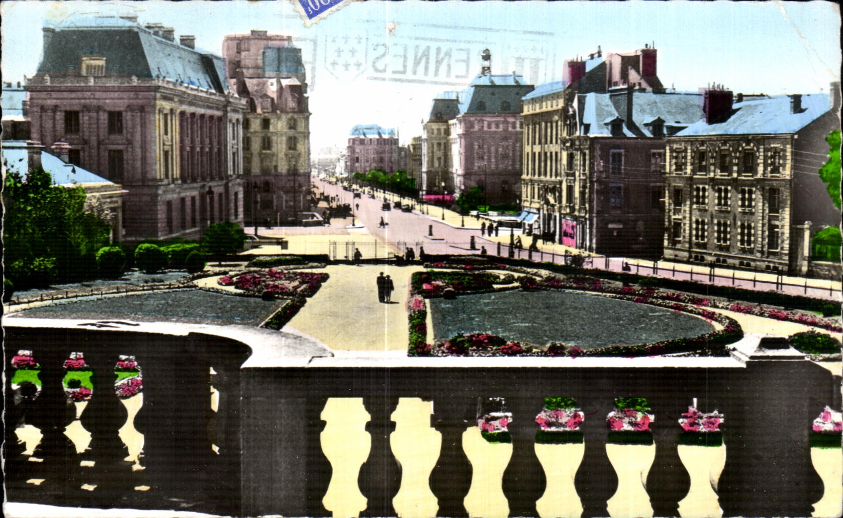 CPA Rennes Palace Passeur et Avenue