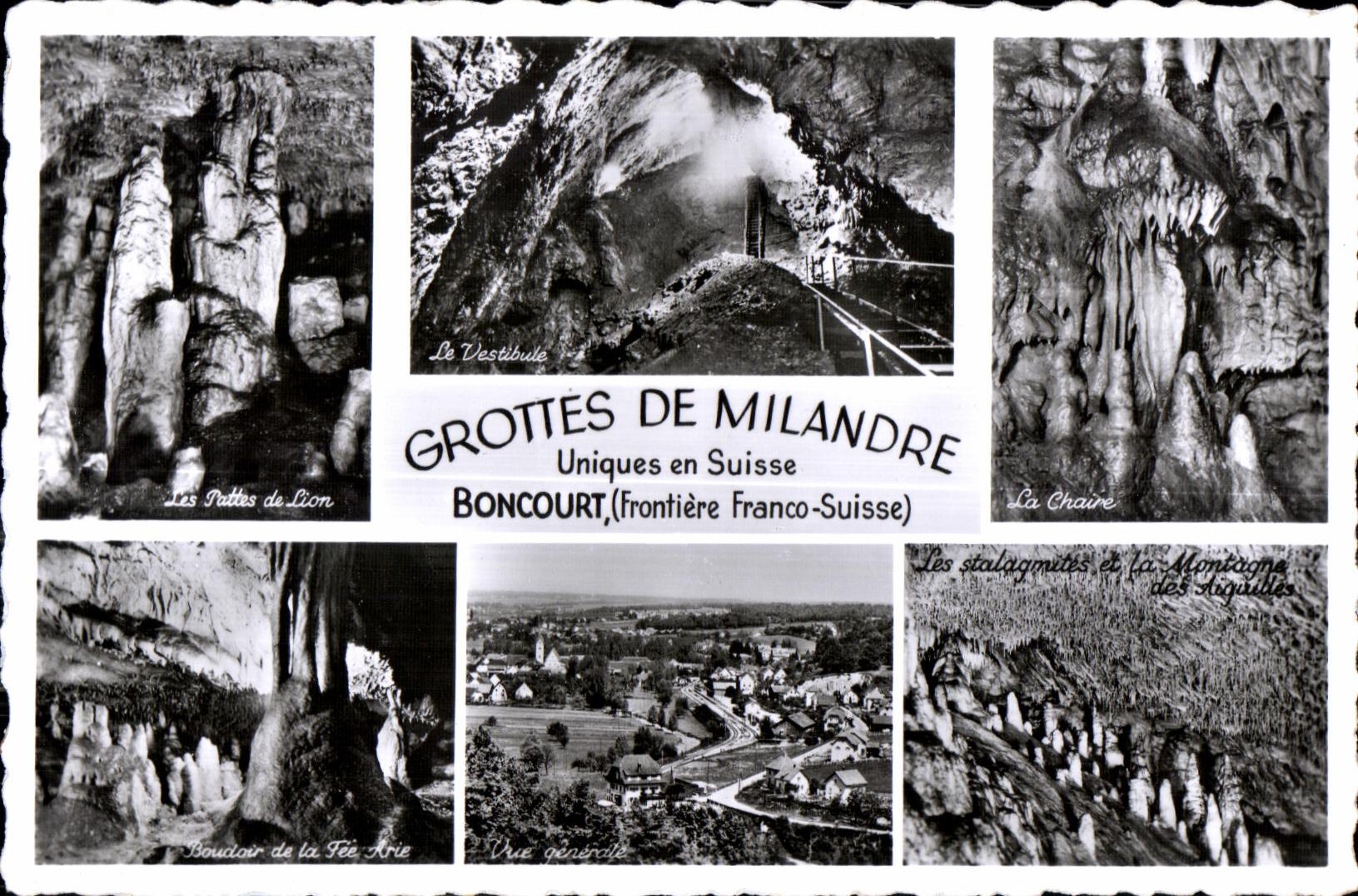 CPA Grottes De Milandre Unique Boncourt (Frontiere franco Suisse)