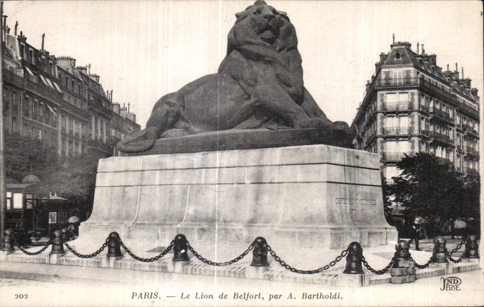 CPA Paris Le Lion de Belfort par A Bartholdi