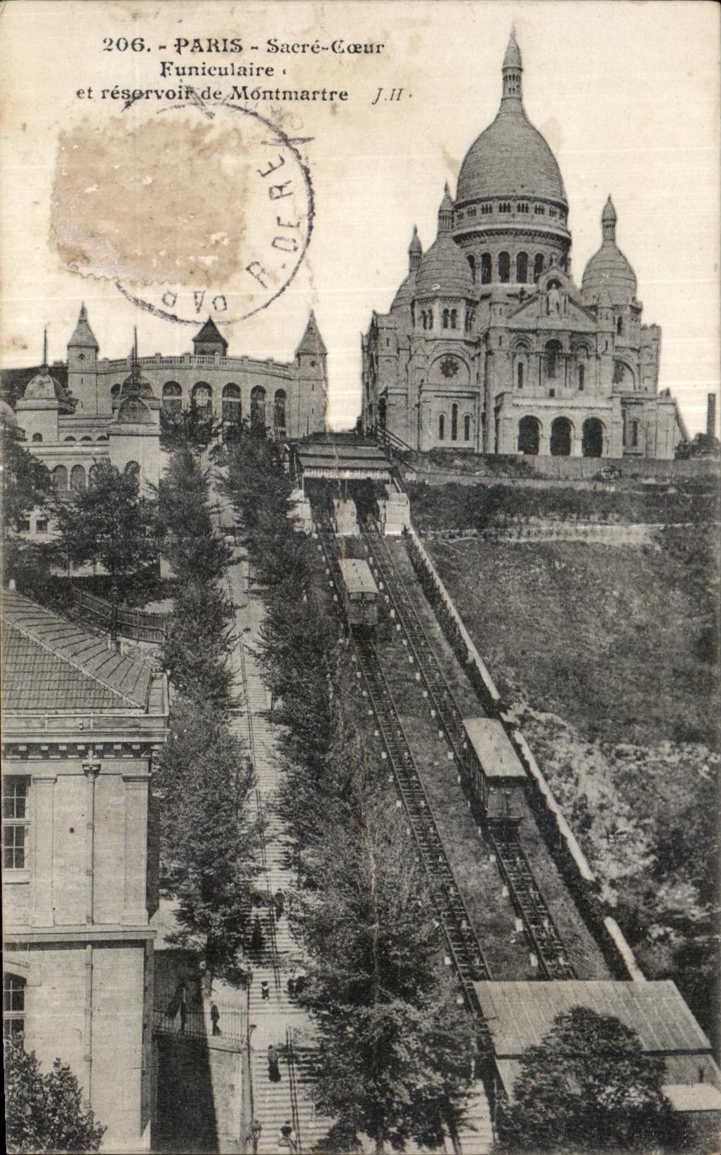 CPA Paris Crowns Funicular Heart Montmartre