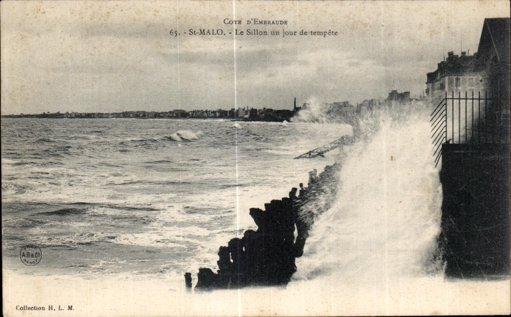 CPA St Malo Silion one day of storm