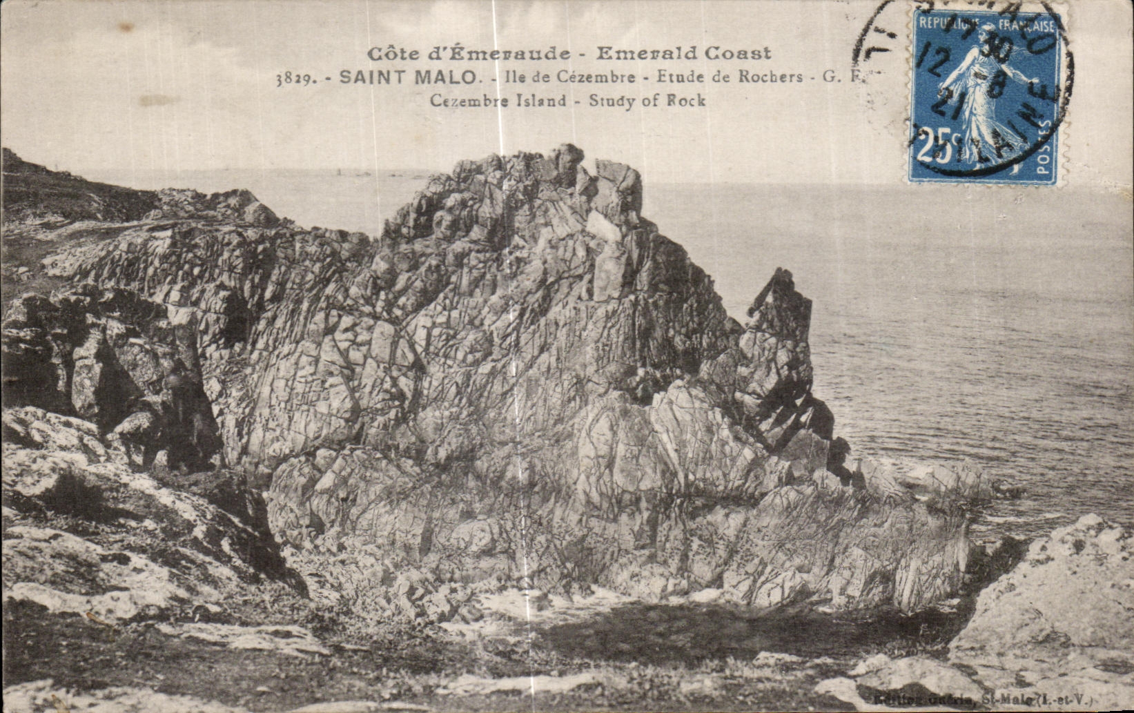 CPA Saint Malo Island of Cazembre Details of Rocks