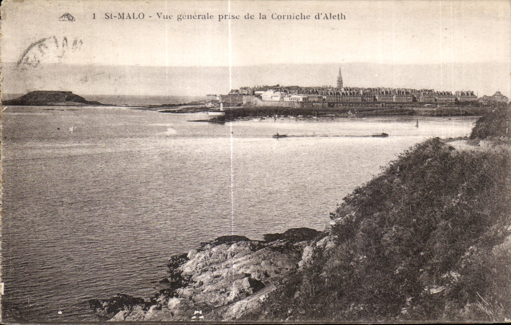CPA Saint Malo Vue Generale Prise de la Corniche d Aleth