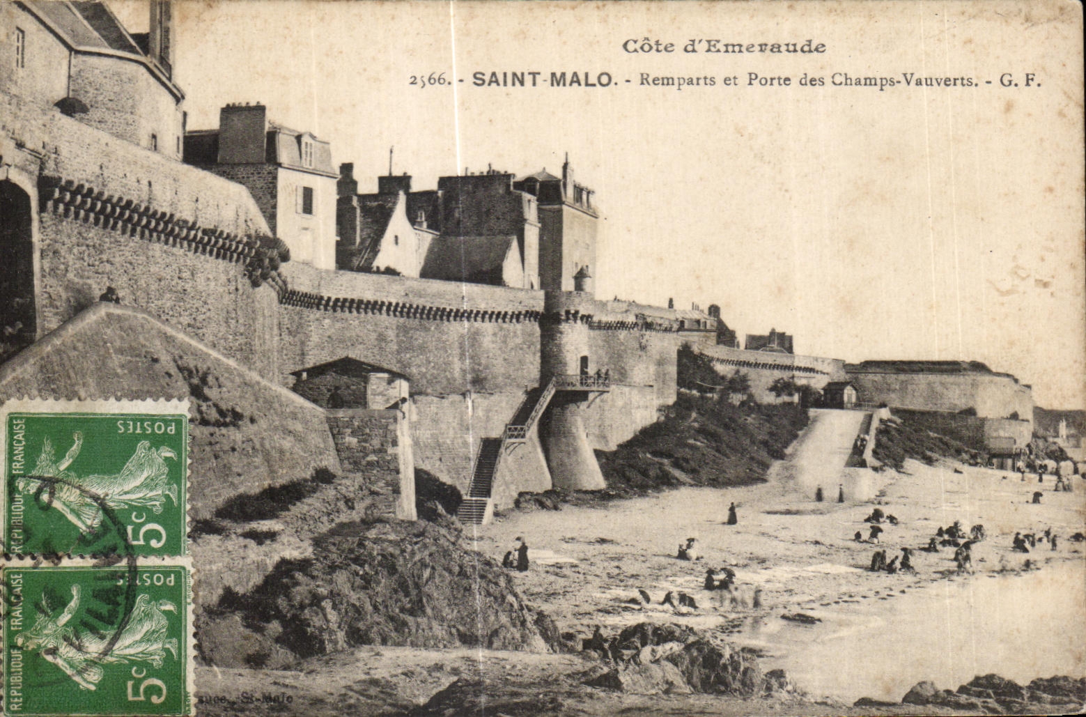 CPA Saint Malo Walls and Porte of the Vauverts Fields