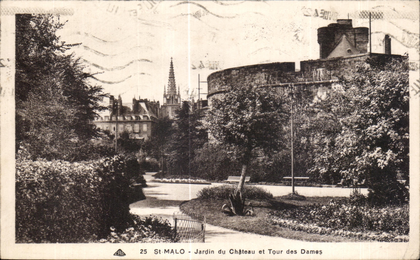 Jardin de Malo del santo de CPA del castillo y de la vuelta de las senoras
